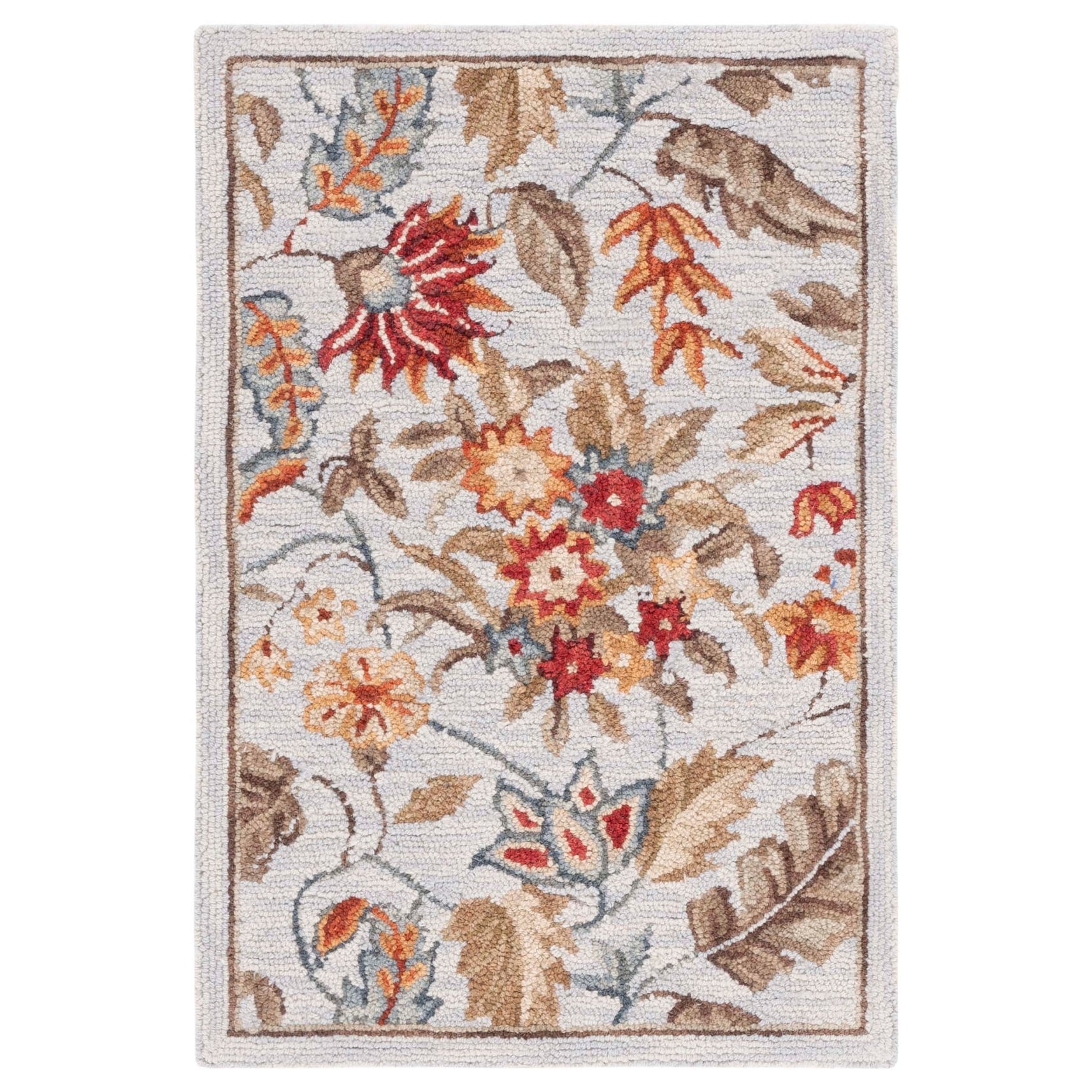 Tapis en laine floral fait main Chelsea Malda de style campagnard français SAFAVIEH