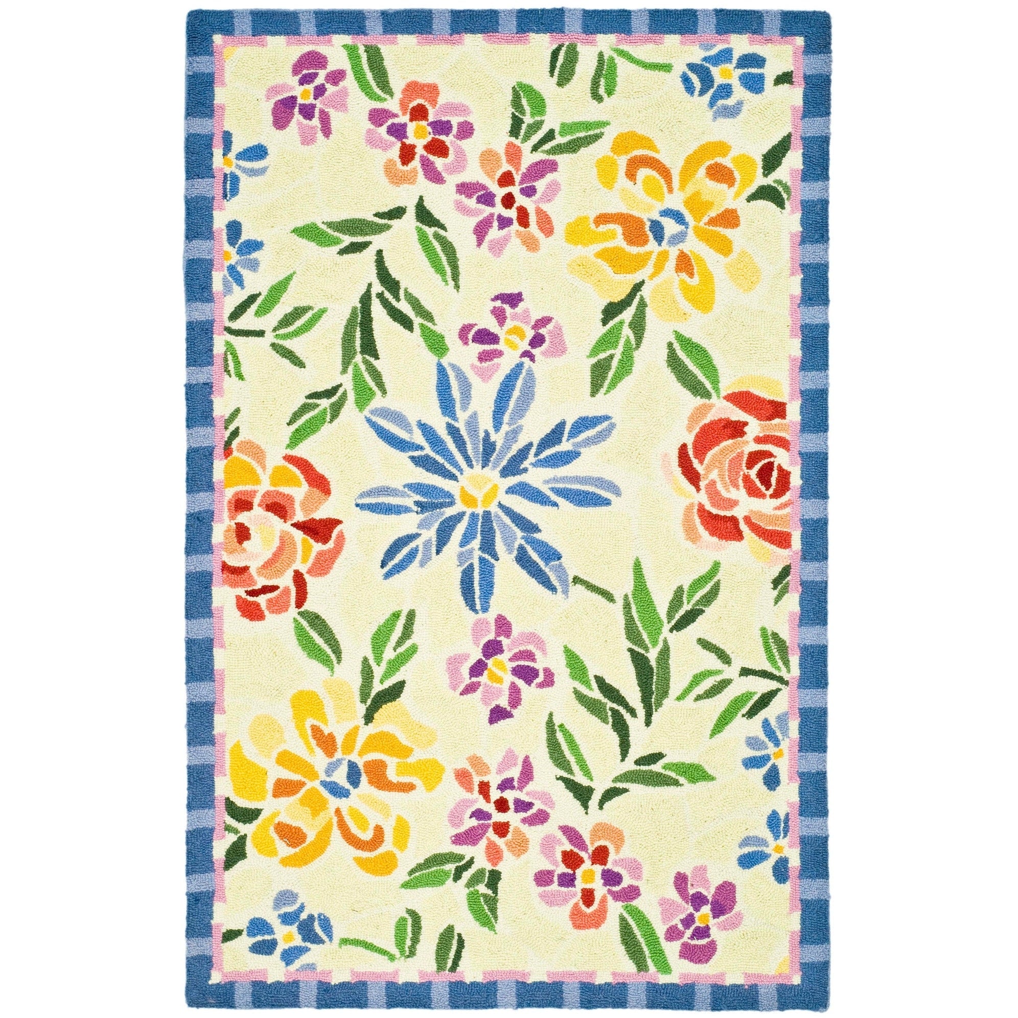 Tapis en laine floral Chelsea Sprig fait main SAFAVIEH
