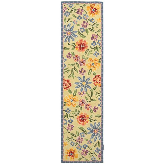 Tapis en laine floral Chelsea Sprig fait main SAFAVIEH