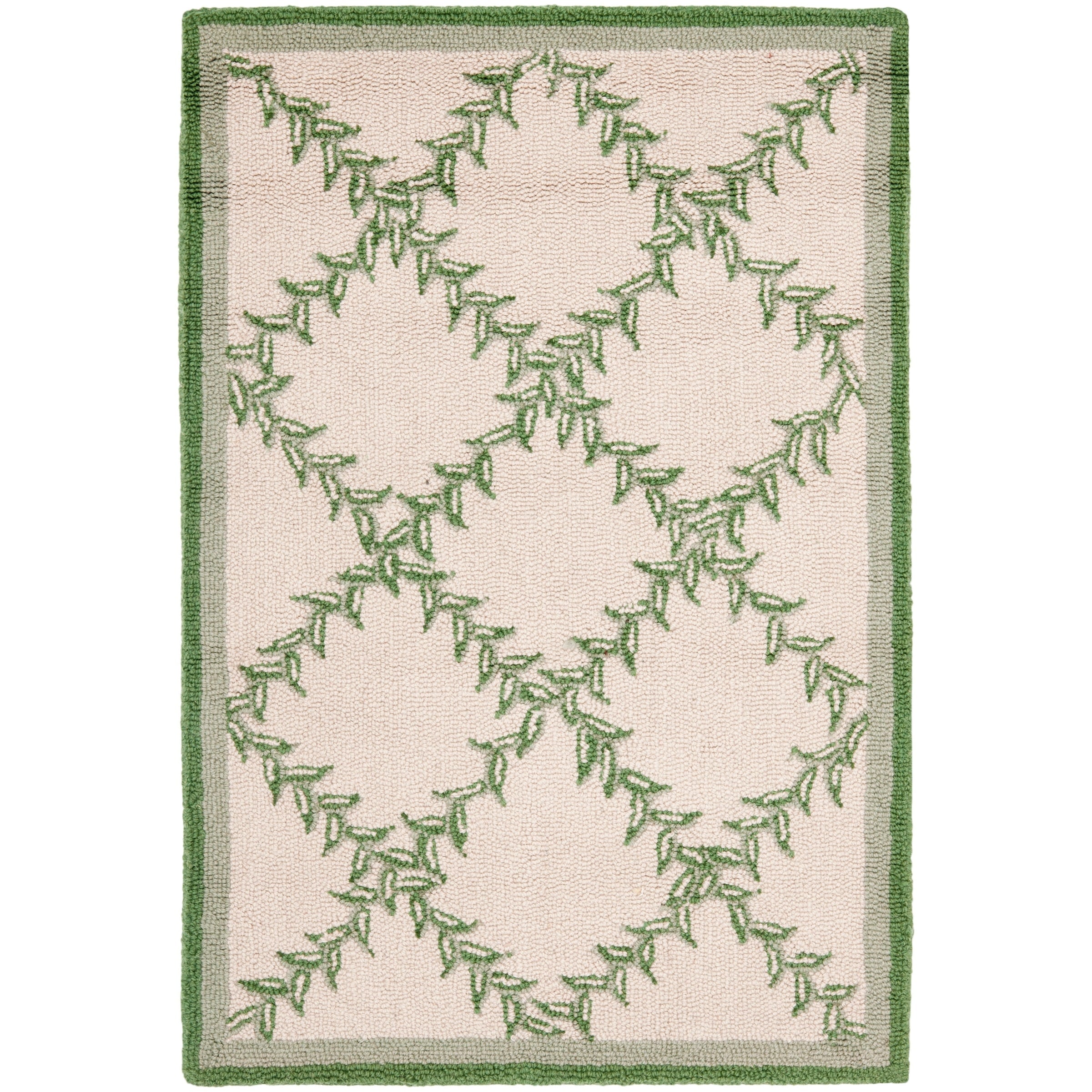 Tapis en laine fait main Chelsea Sunstripe Treillis de style campagnard français SAFAVIEH