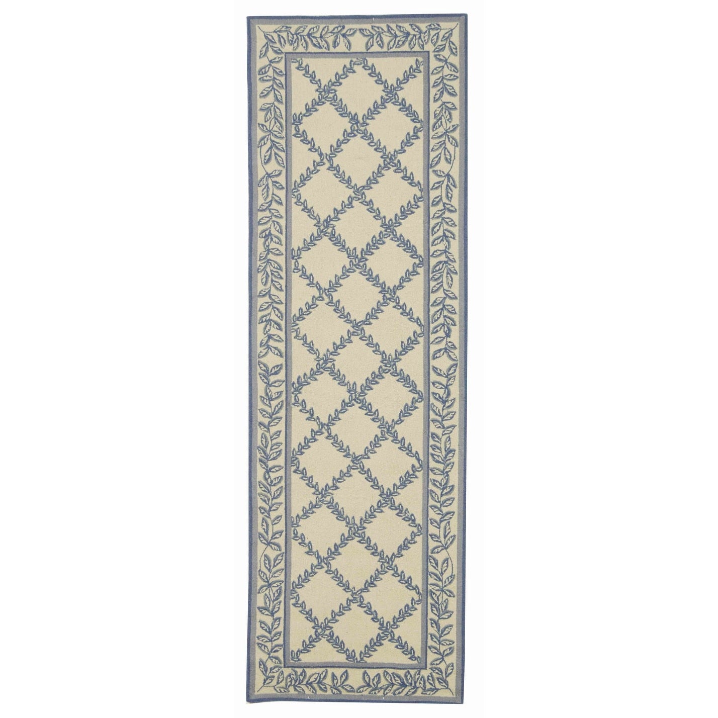 Tapis en laine fait main Chelsea Sunstripe Treillis de style campagnard français SAFAVIEH
