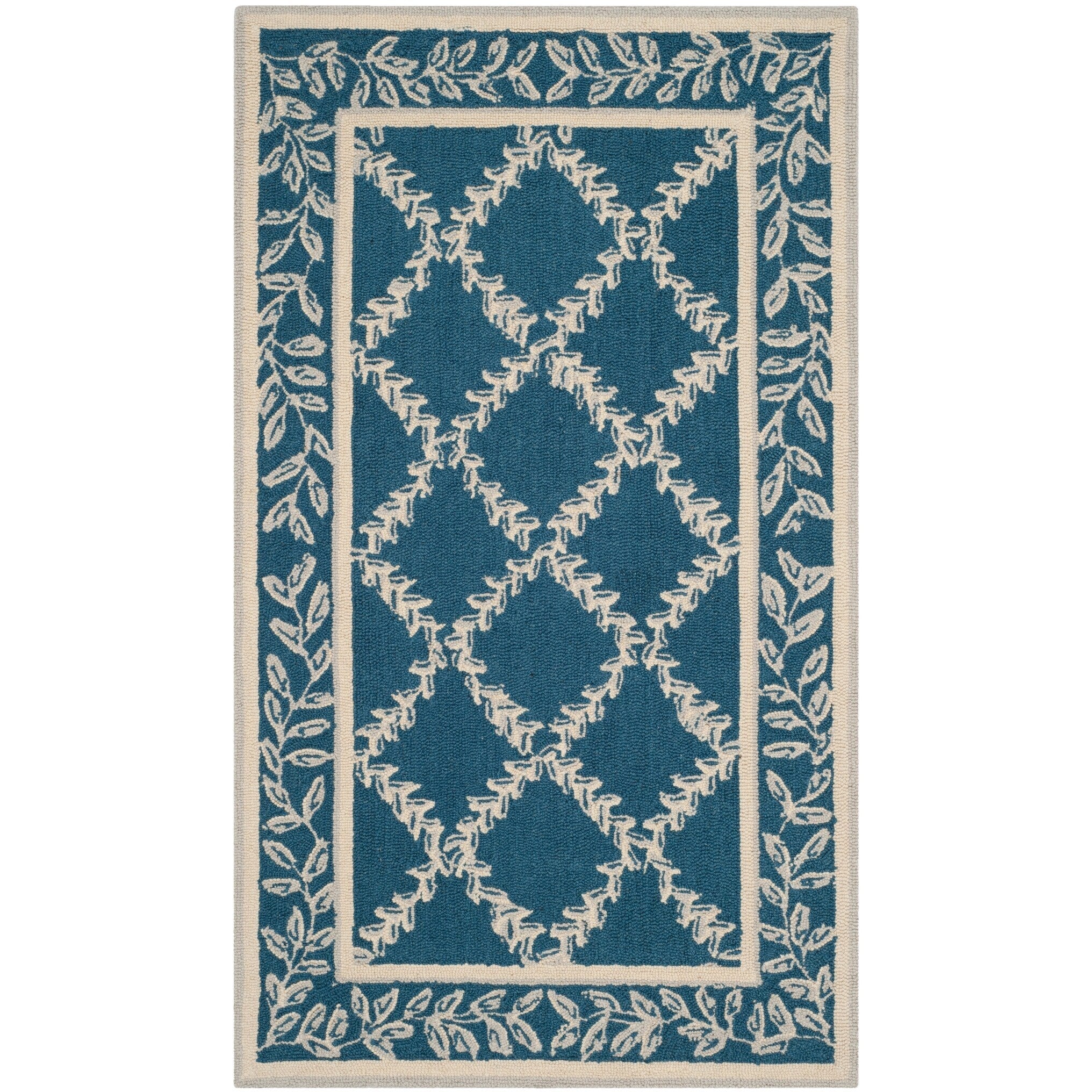 Tapis en laine fait main Chelsea Sunstripe Treillis de style campagnard français SAFAVIEH