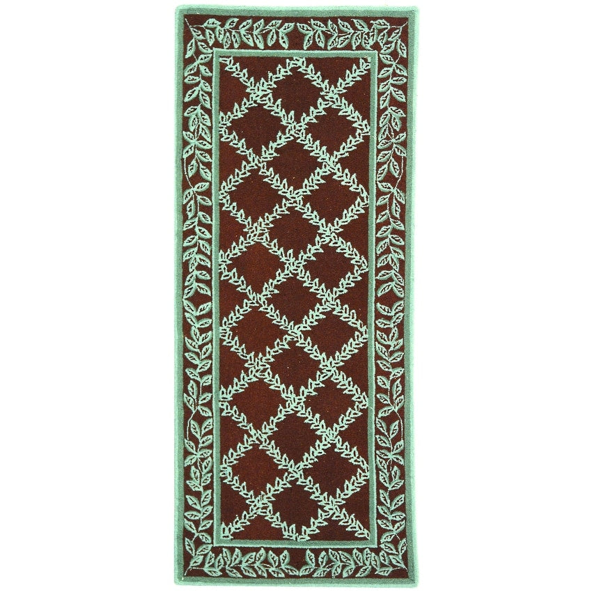 Tapis en laine fait main Chelsea Sunstripe Treillis de style campagnard français SAFAVIEH