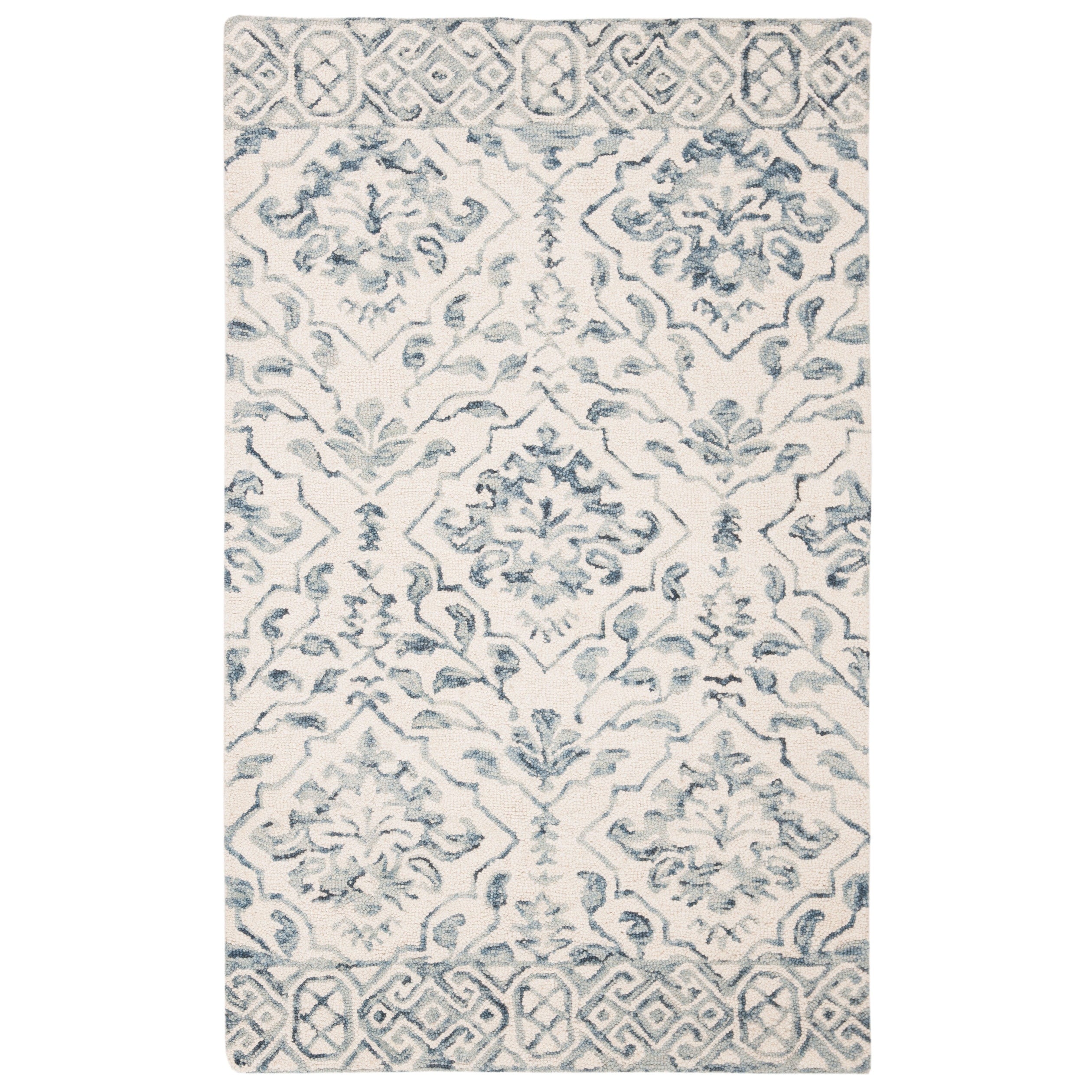 Tapis en laine florale Elvedina fait main SAFAVIEH, teint par immersion