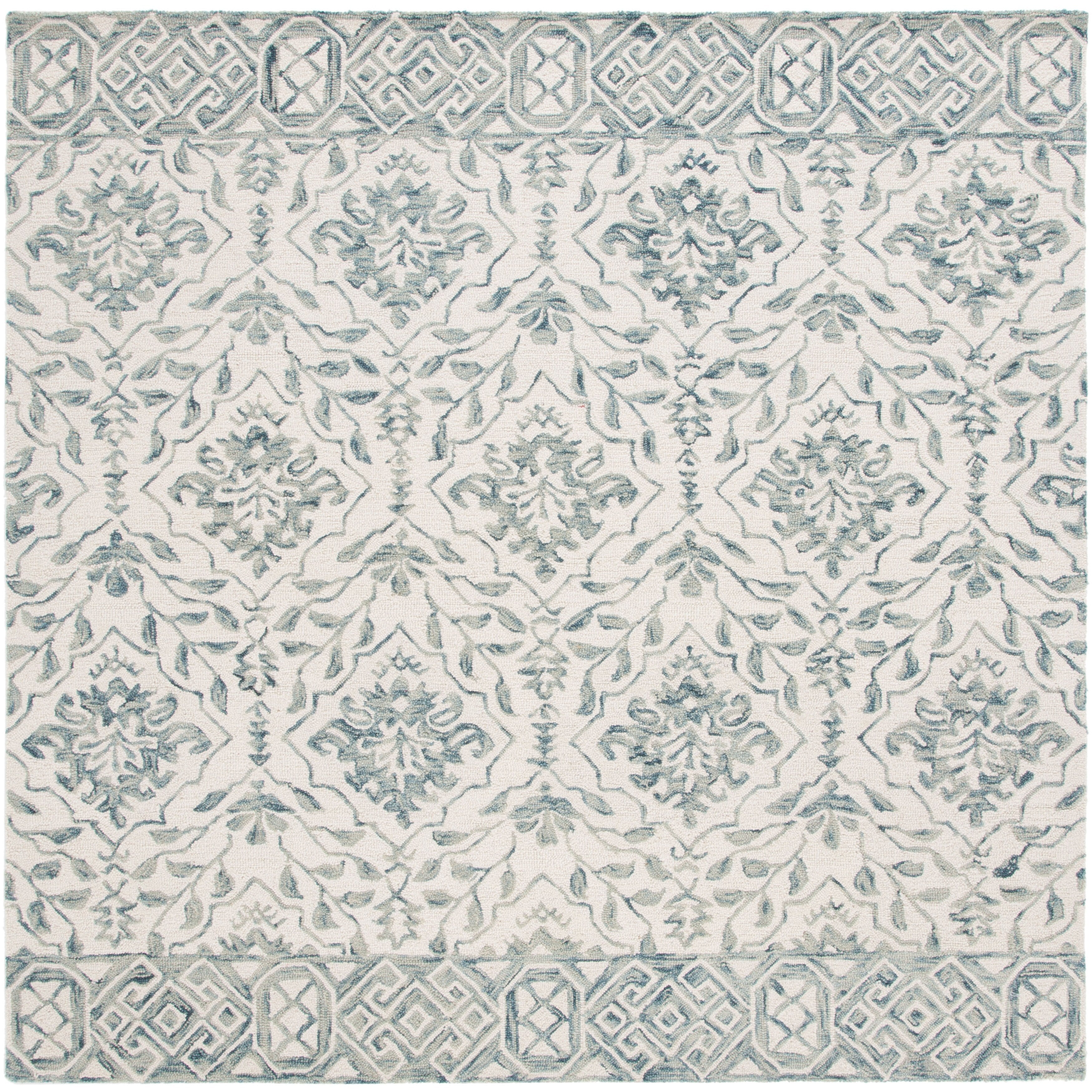 Tapis en laine florale Elvedina fait main SAFAVIEH, teint par immersion