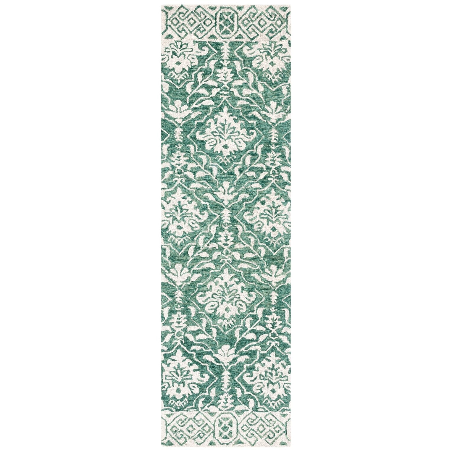 Tapis en laine florale Elvedina fait main SAFAVIEH, teint par immersion