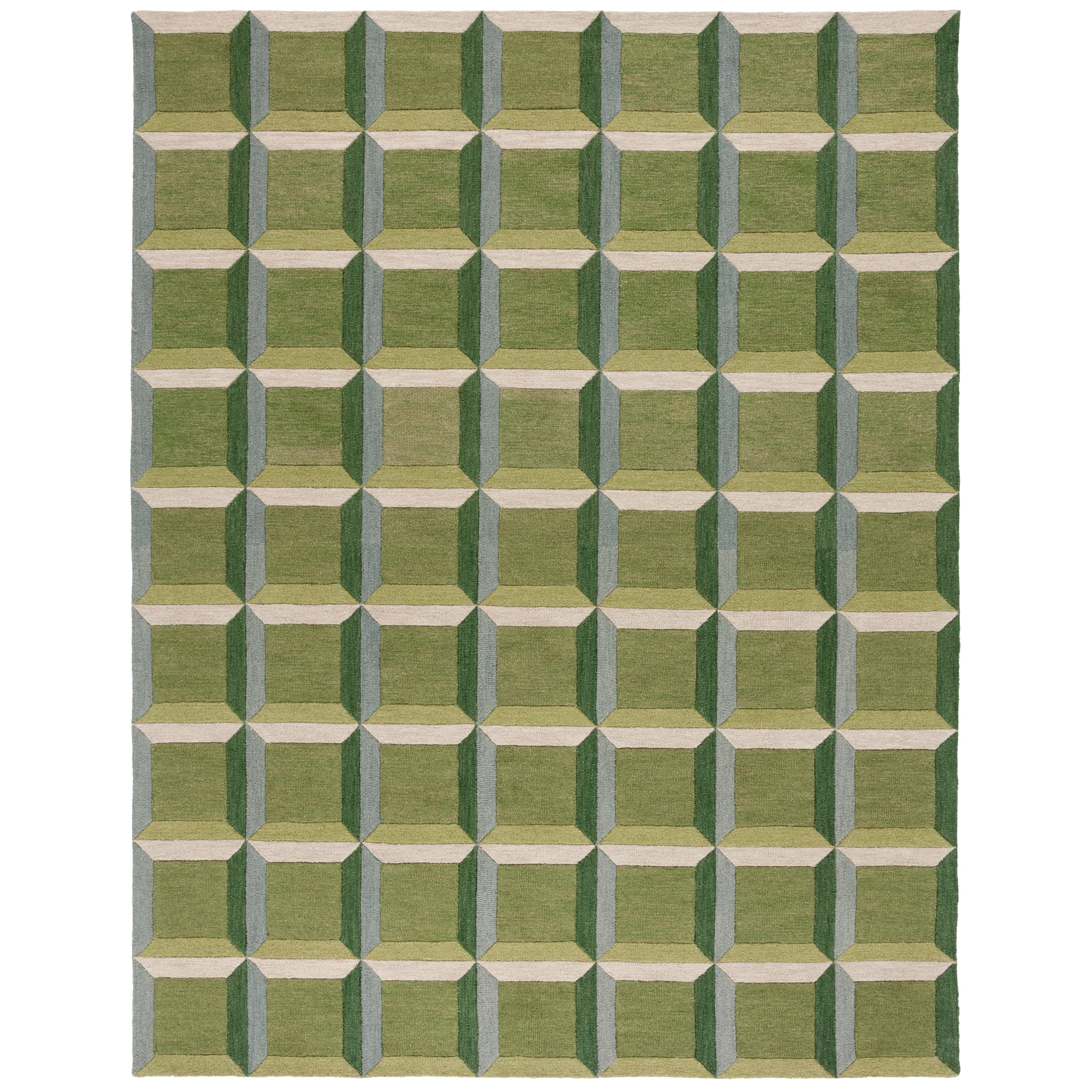 Tapis en laine fait main SAFAVIEH Genre Hikariko, style moderne du milieu du siècle