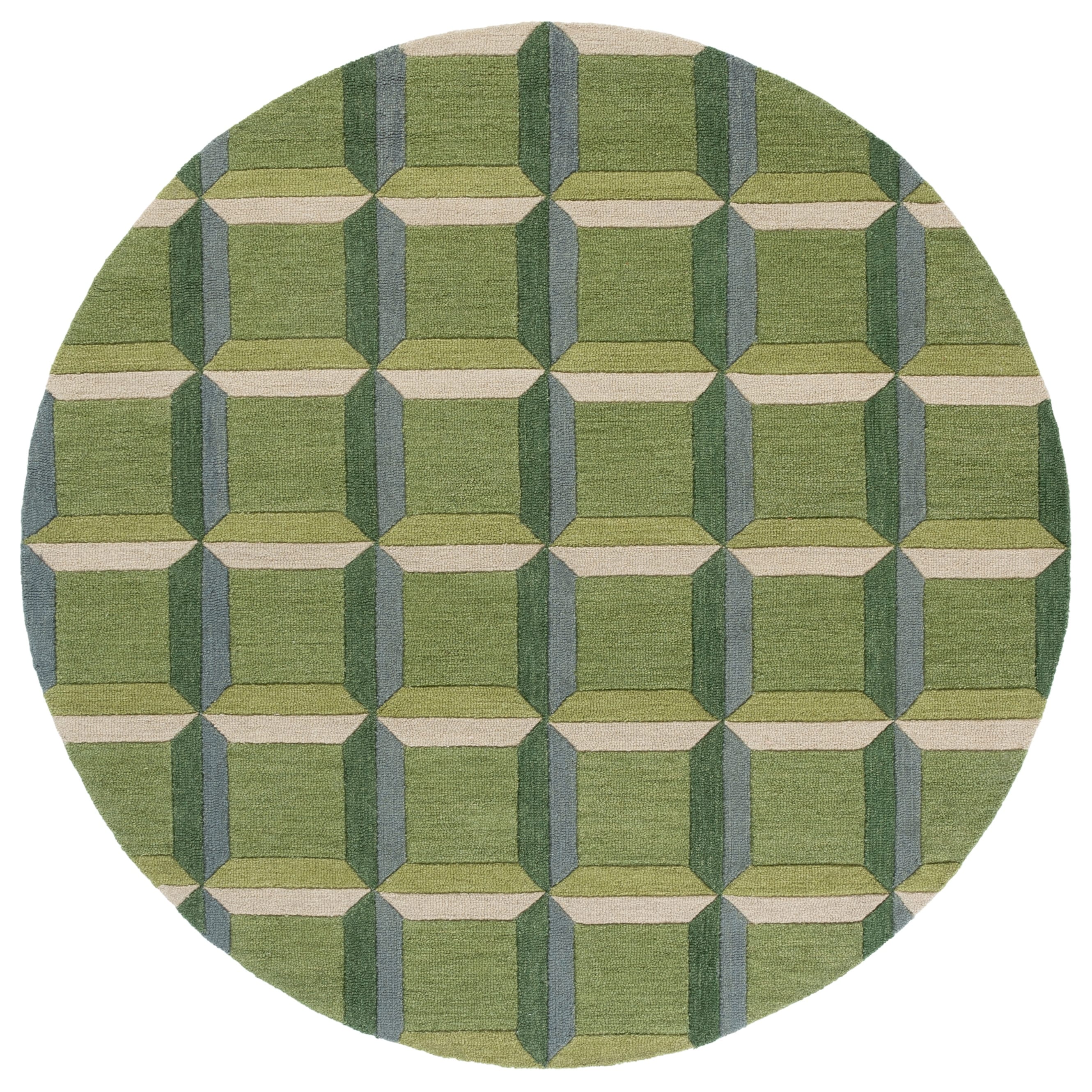Tapis en laine fait main SAFAVIEH Genre Hikariko, style moderne du milieu du siècle