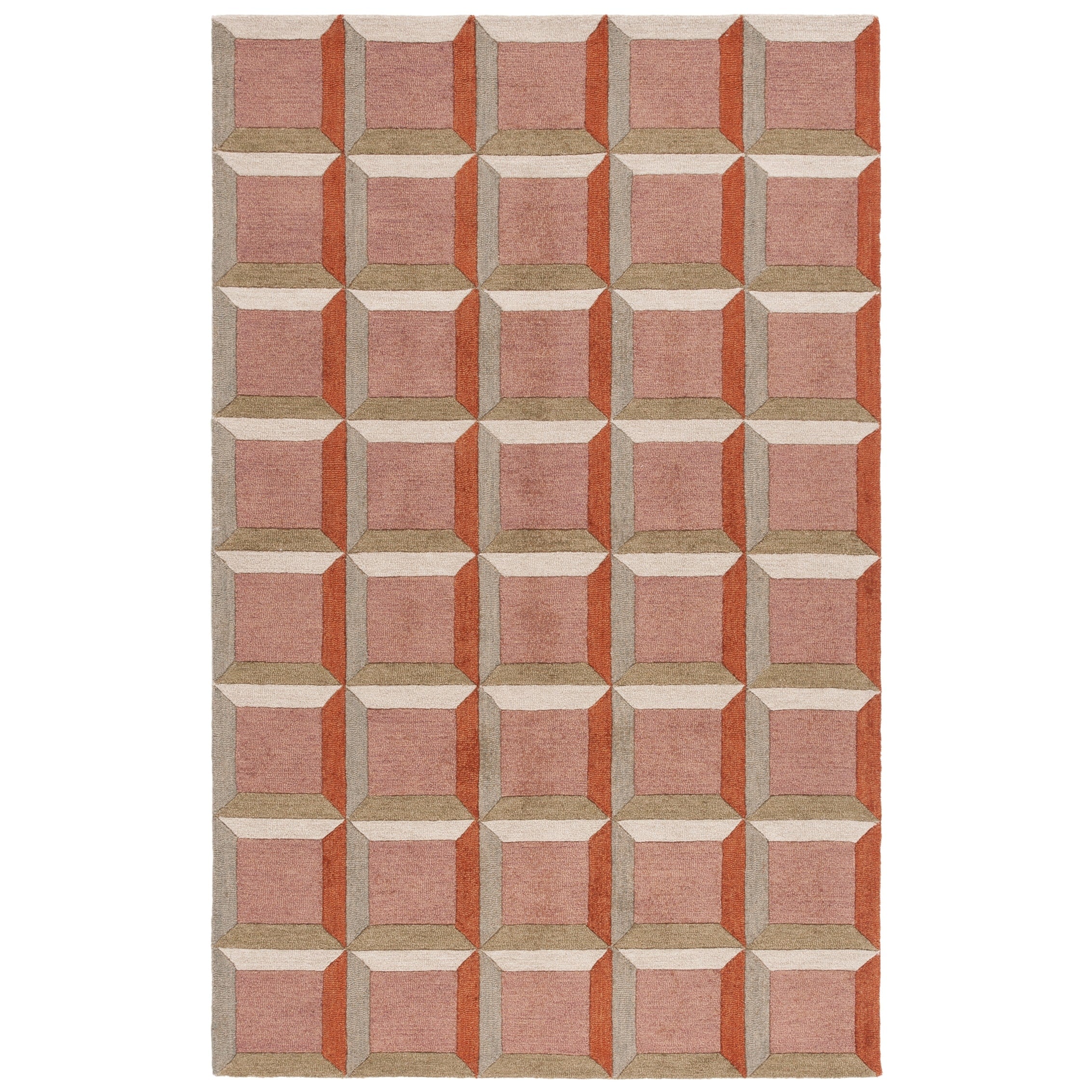 Tapis en laine fait main SAFAVIEH Genre Hikariko, style moderne du milieu du siècle