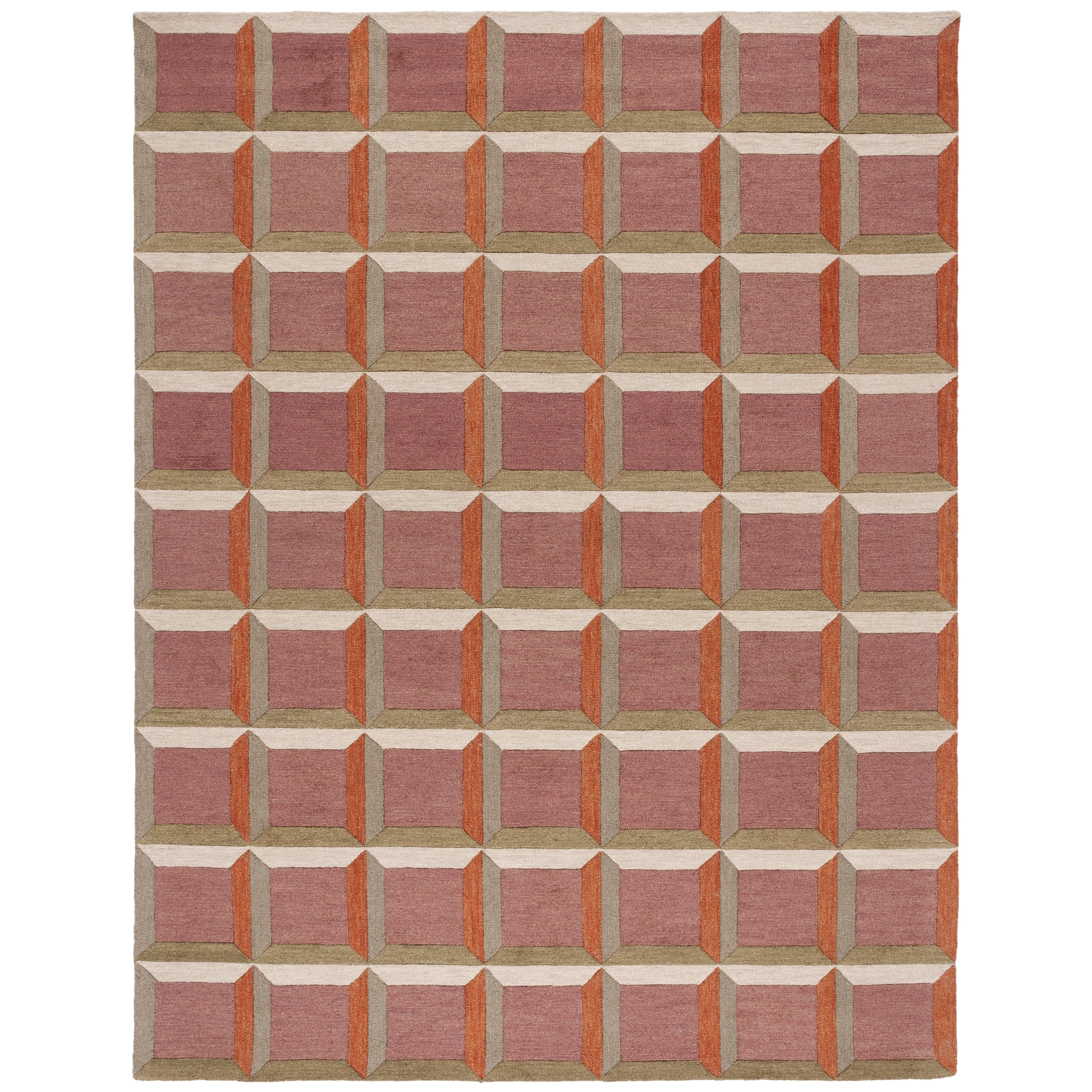 Tapis en laine fait main SAFAVIEH Genre Hikariko, style moderne du milieu du siècle