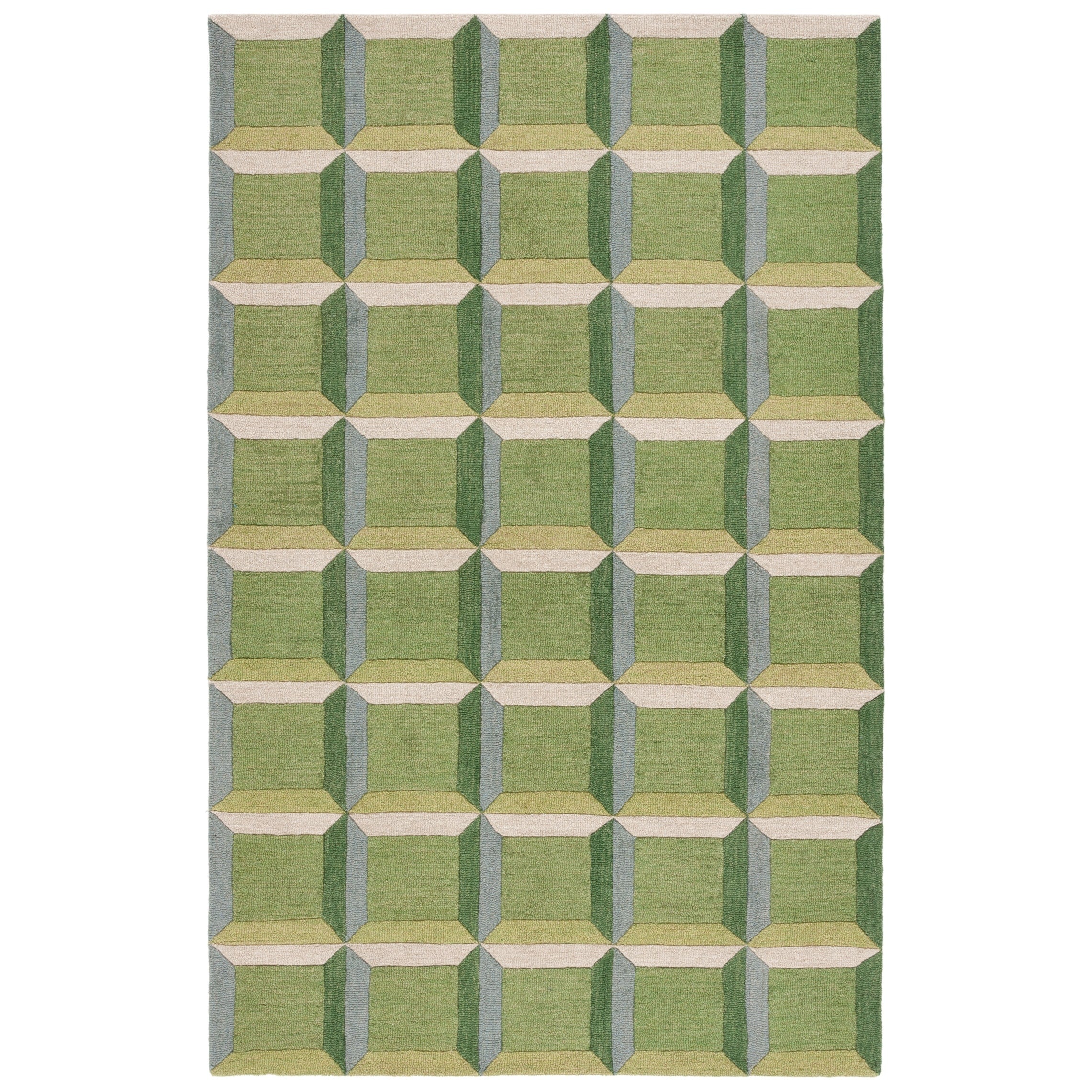 Tapis en laine fait main SAFAVIEH Genre Hikariko, style moderne du milieu du siècle