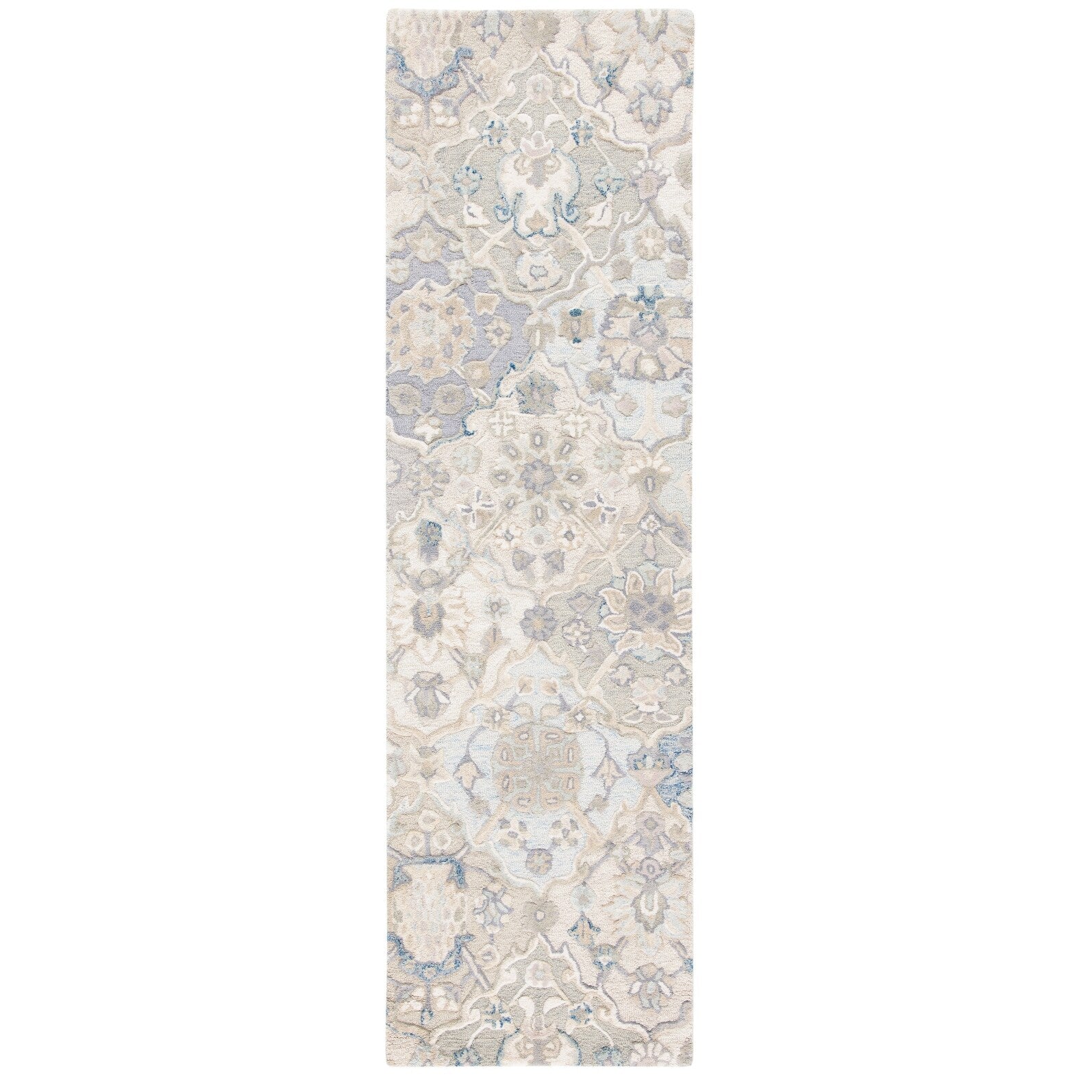 Tapis en laine imprimé floral glamour fait main SAFAVIEH