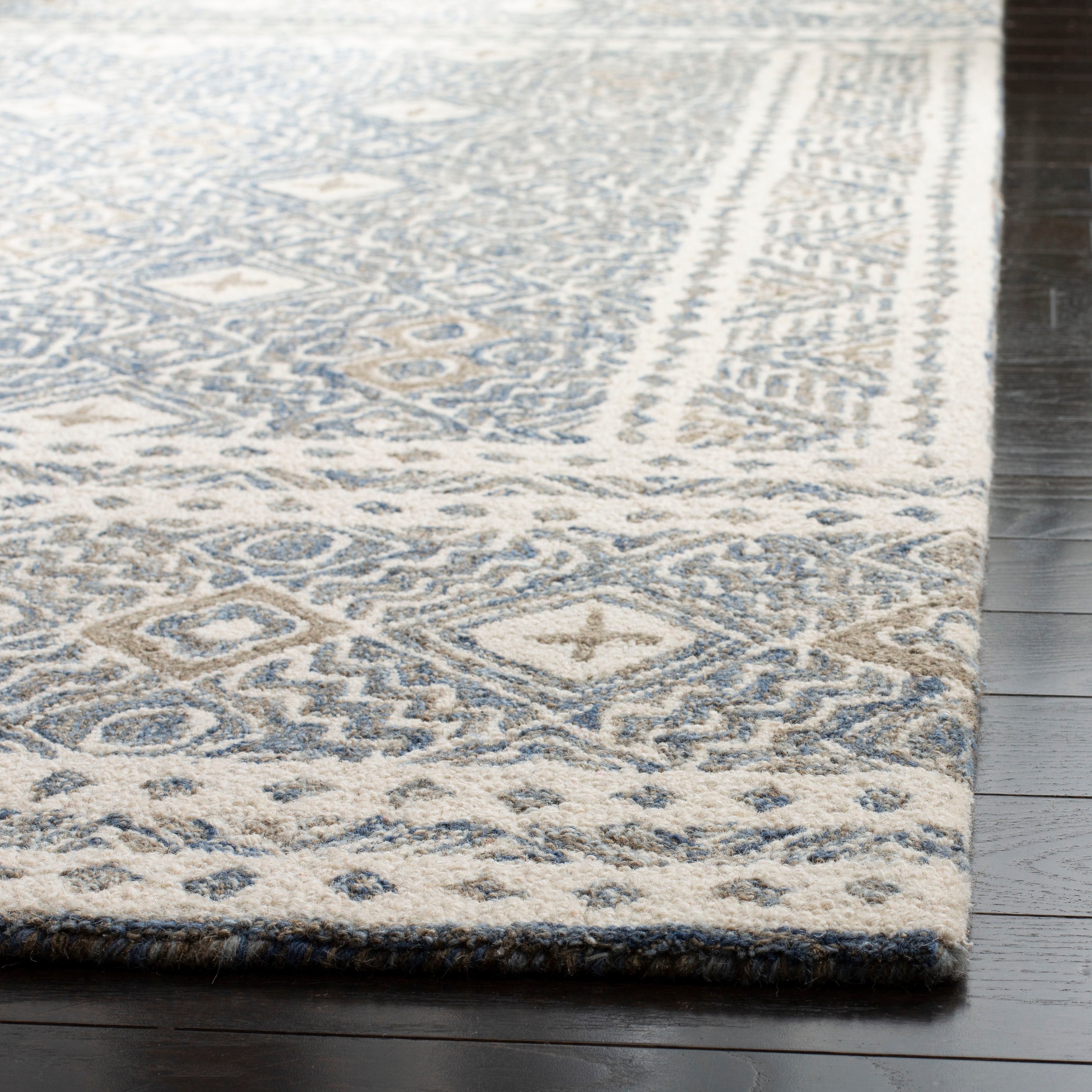 Tapis en laine Lutetia micro-bouclé fait main SAFAVIEH