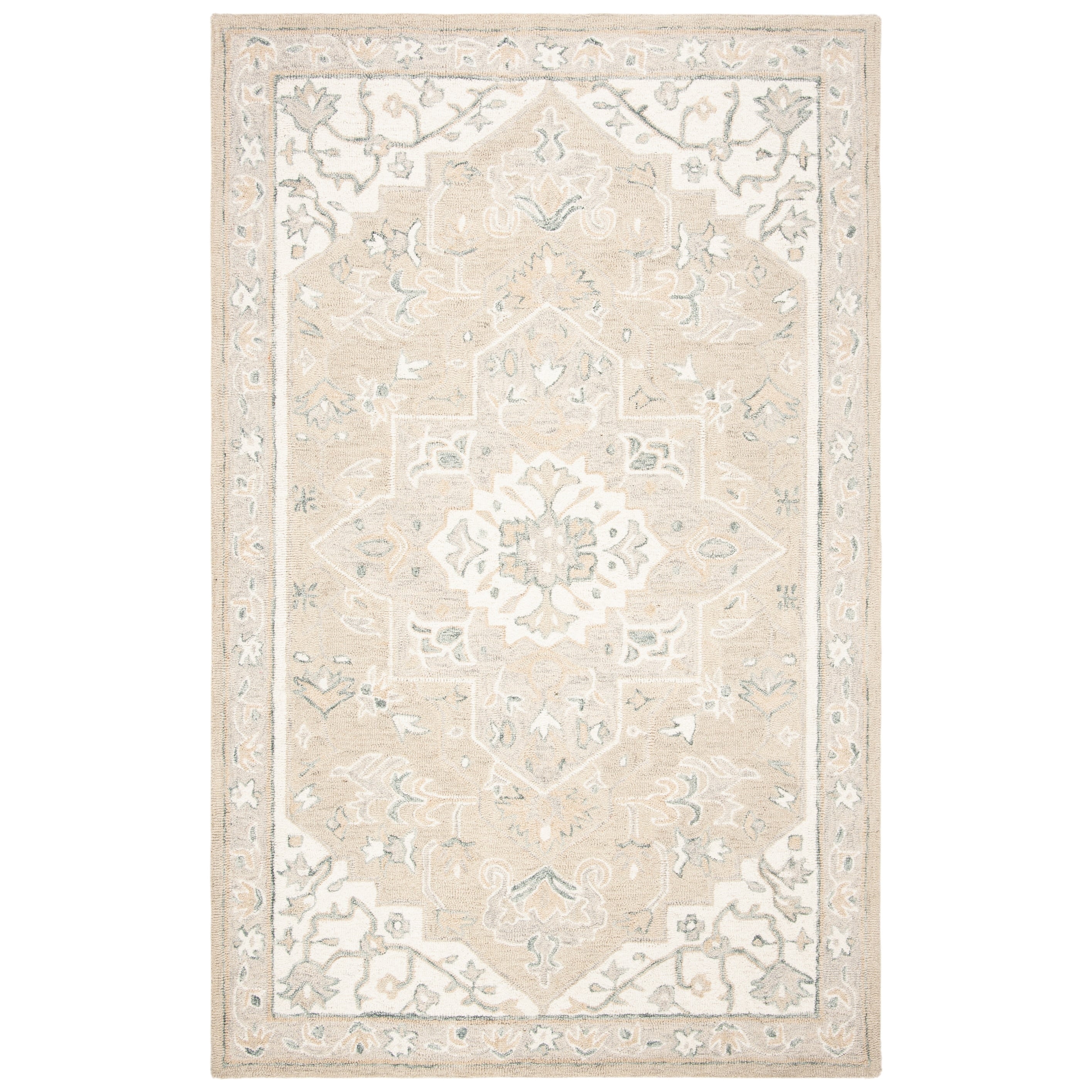 Tapis en laine Selveta micro-bouclé fait main SAFAVIEH