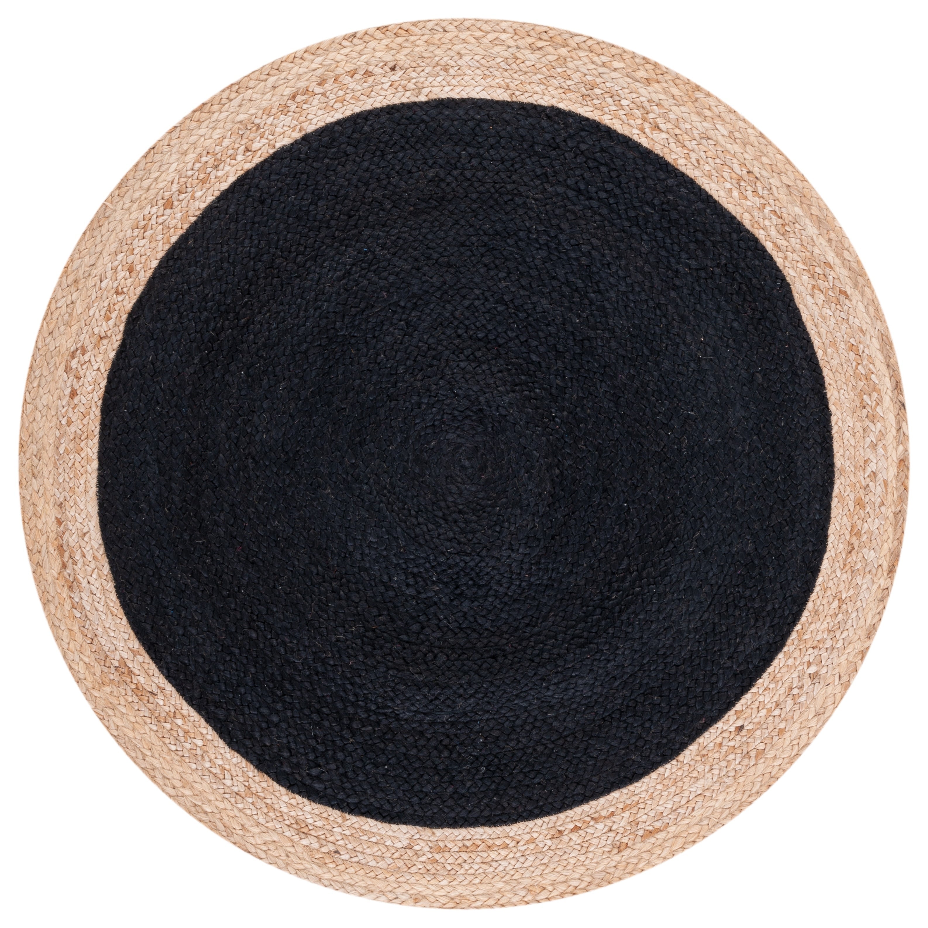 Tapis rond en jute fait main en fibres naturelles Jolette avec bordure SAFAVIEH