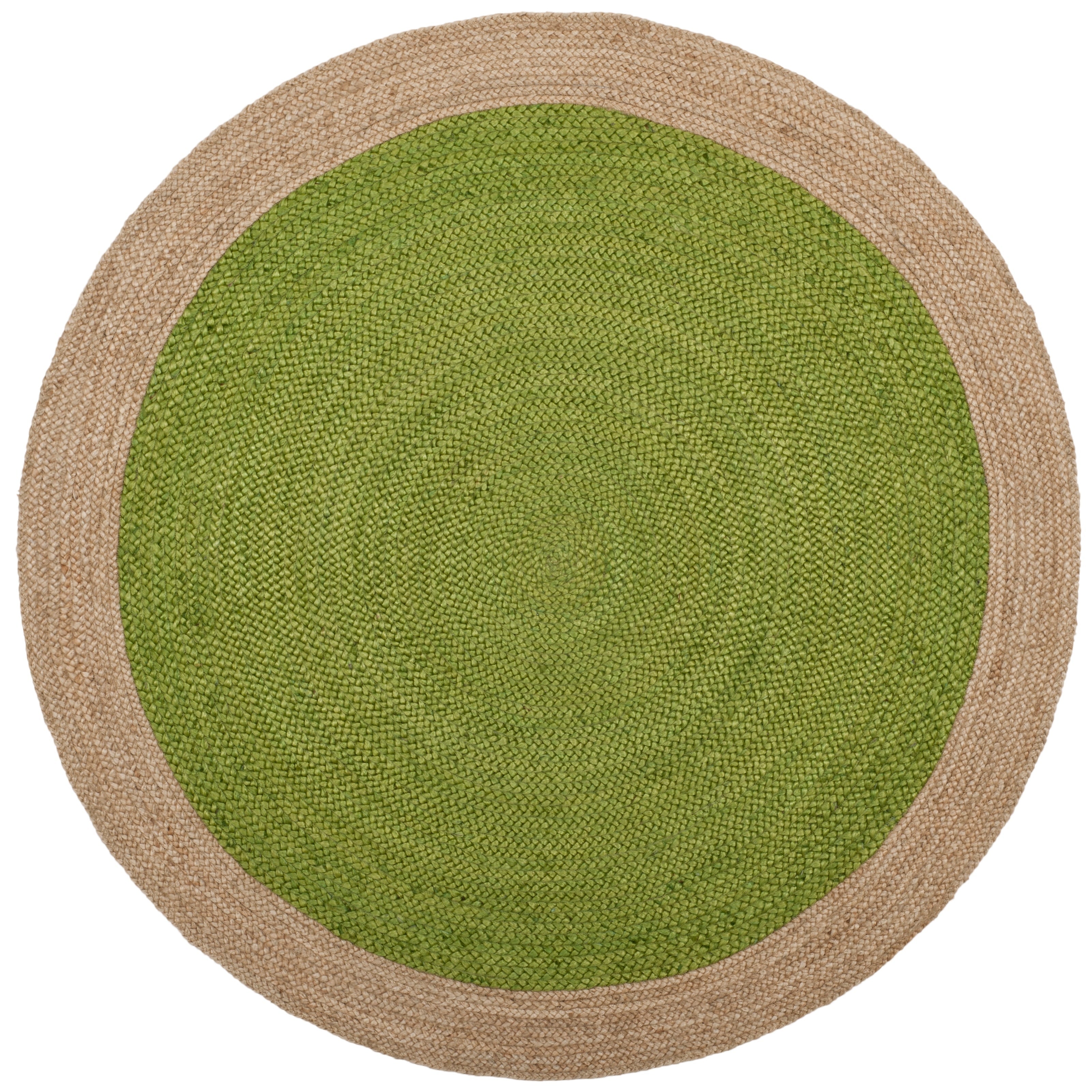 Tapis rond en jute fait main en fibres naturelles Jolette avec bordure SAFAVIEH