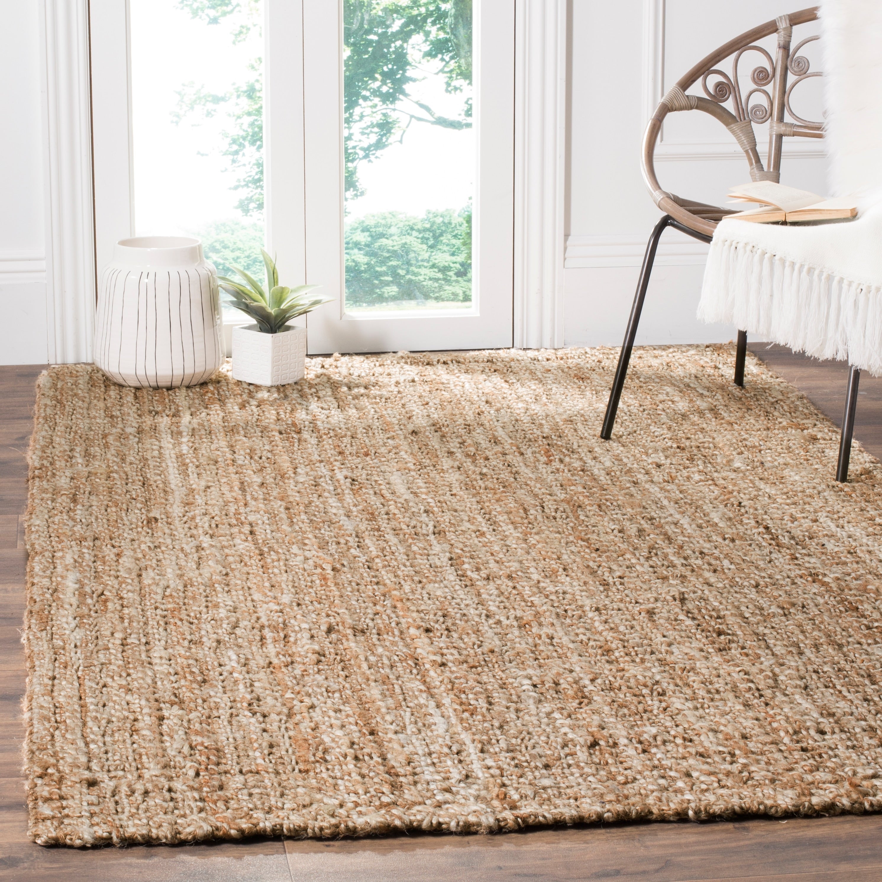 Tapis en jute Rayne fait main en fibres naturelles SAFAVIEH