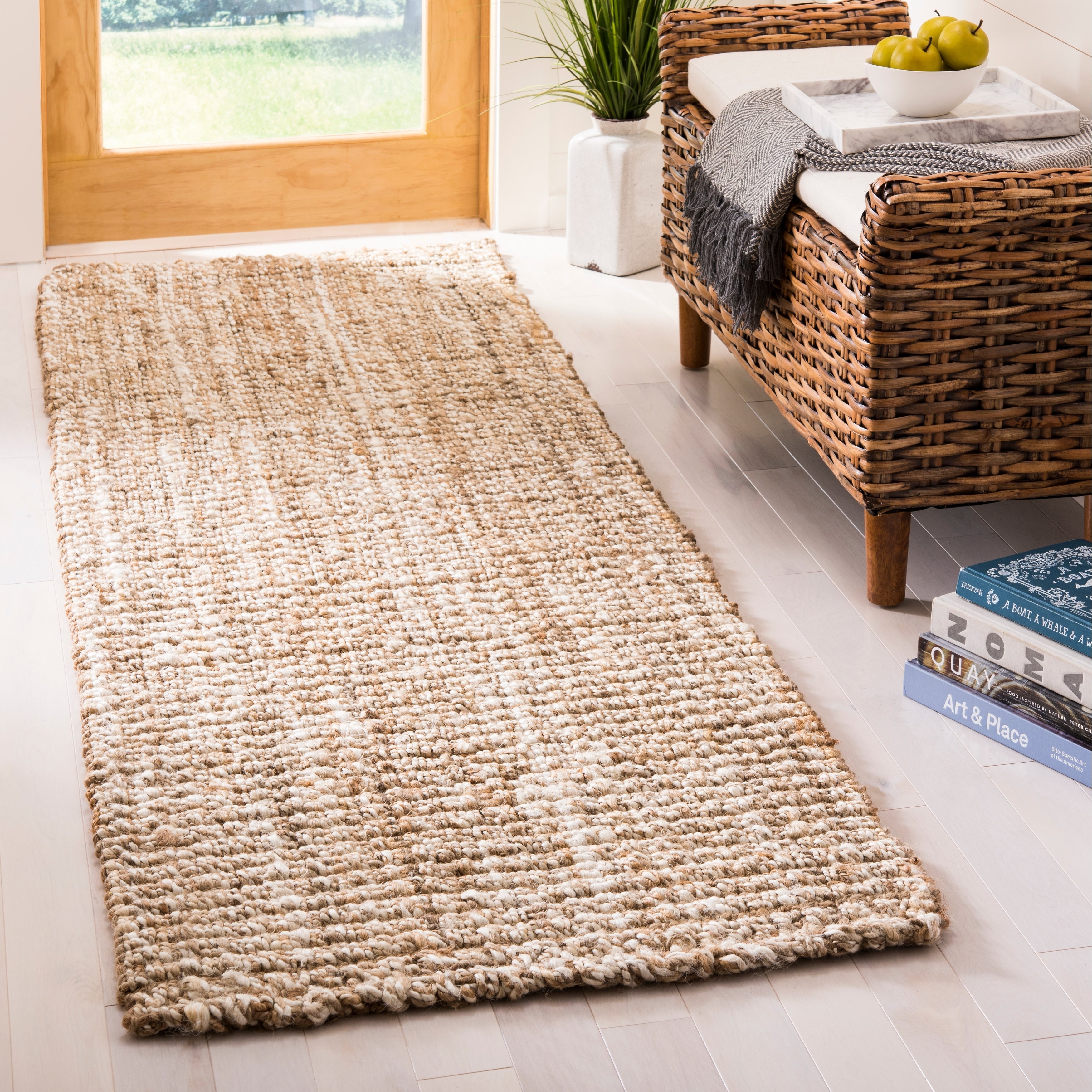 Tapis en jute Rayne fait main en fibres naturelles SAFAVIEH