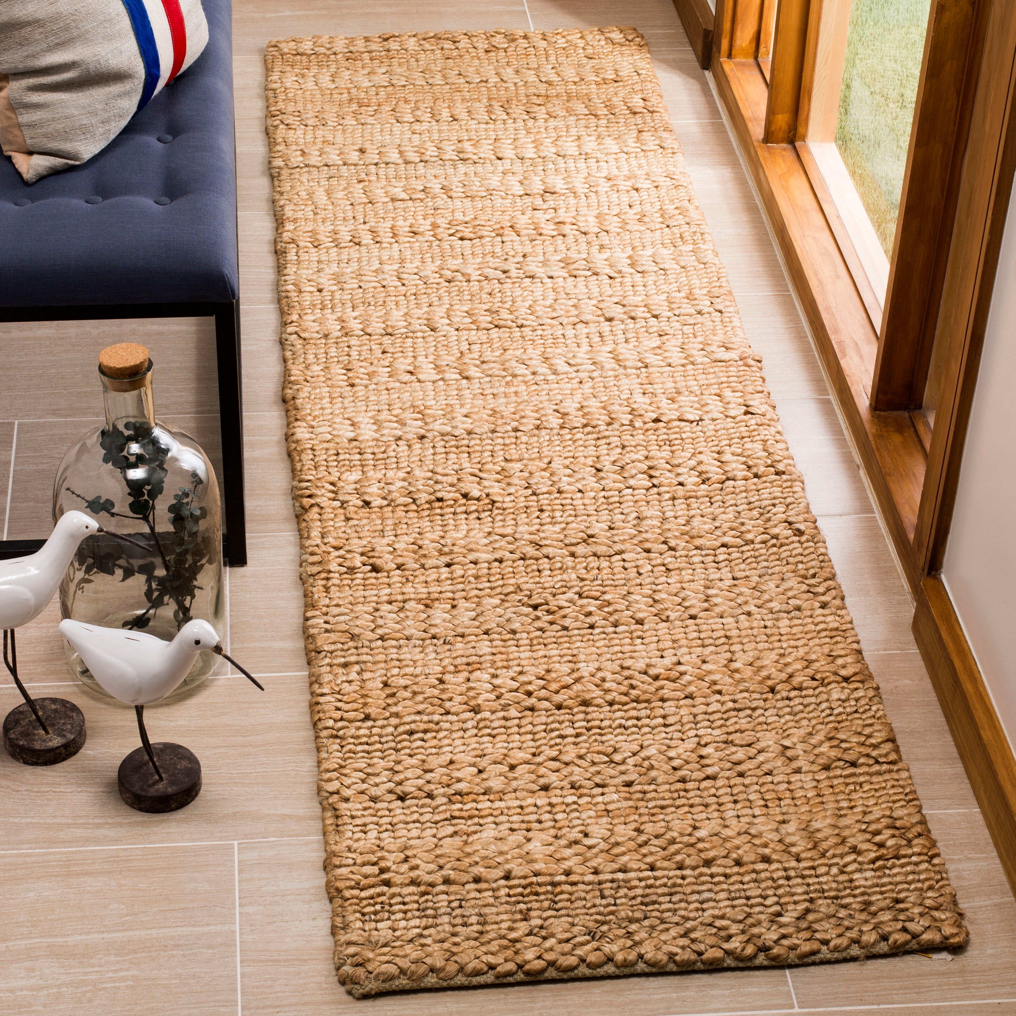 SAFAVIEH Tapis en jute Zaniyah en fibre naturelle fait à la main