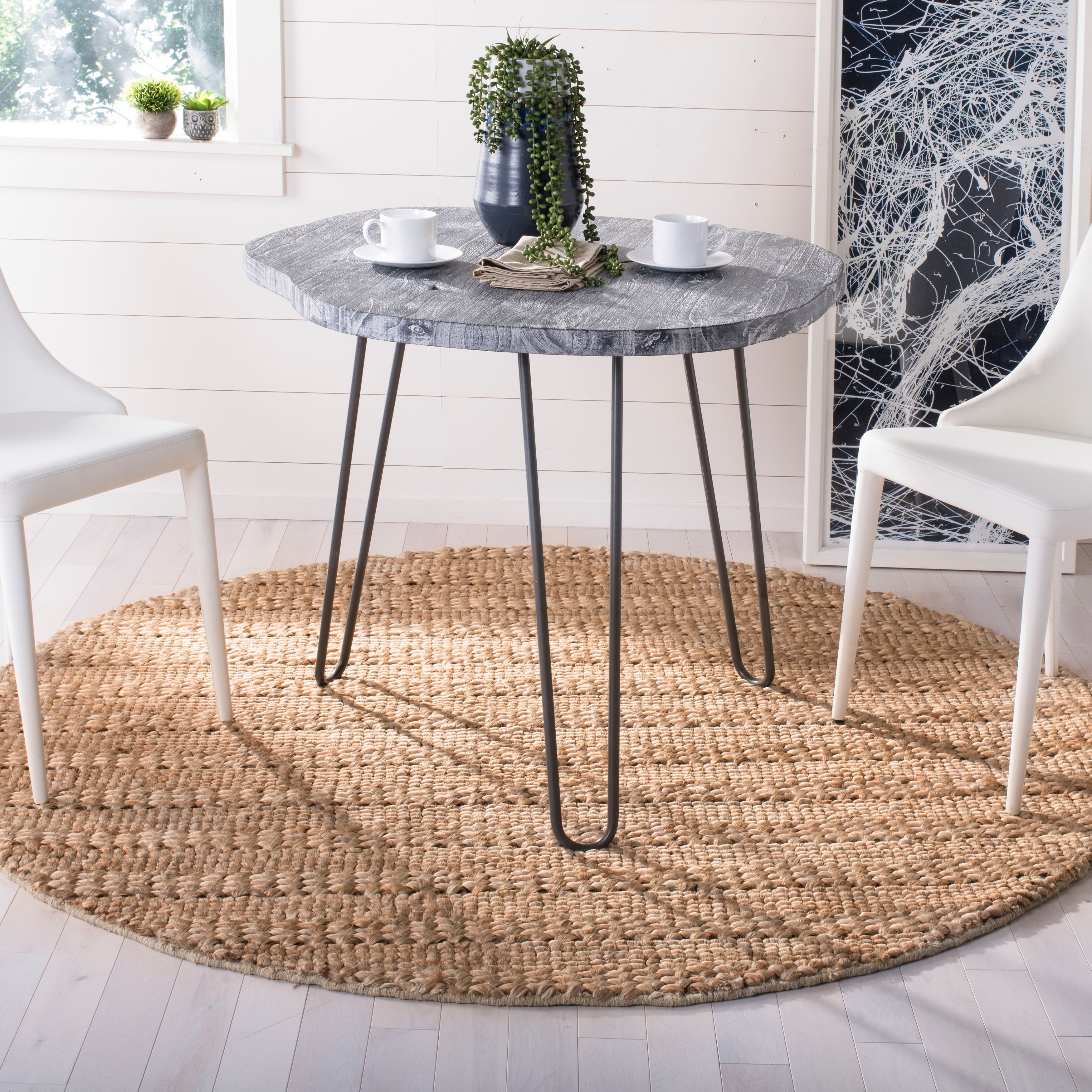 SAFAVIEH Tapis en jute Zaniyah en fibre naturelle fait à la main
