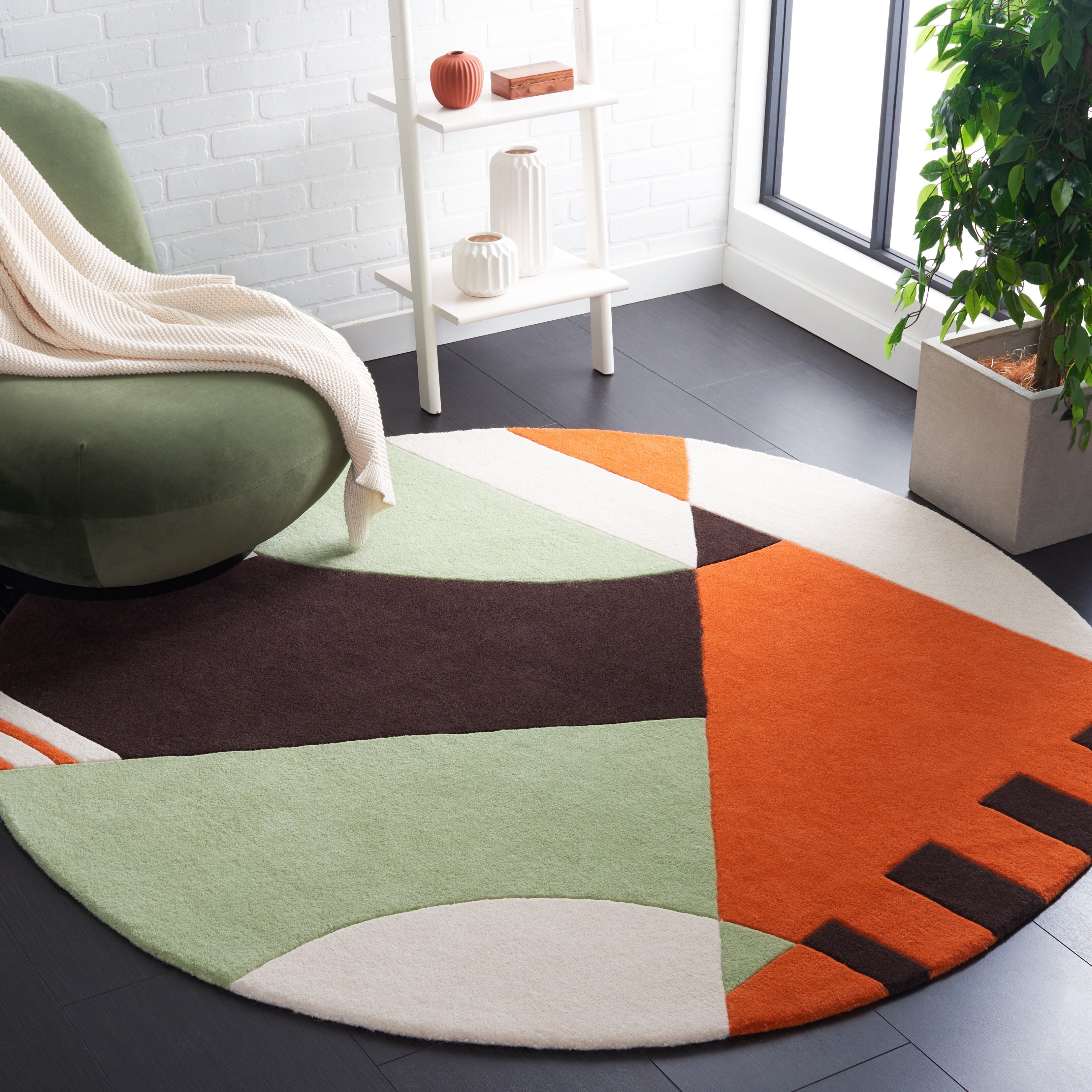 SAFAVIEH Fait main Rodeo Drive Willow Mid-Century Modern Abstract Wool