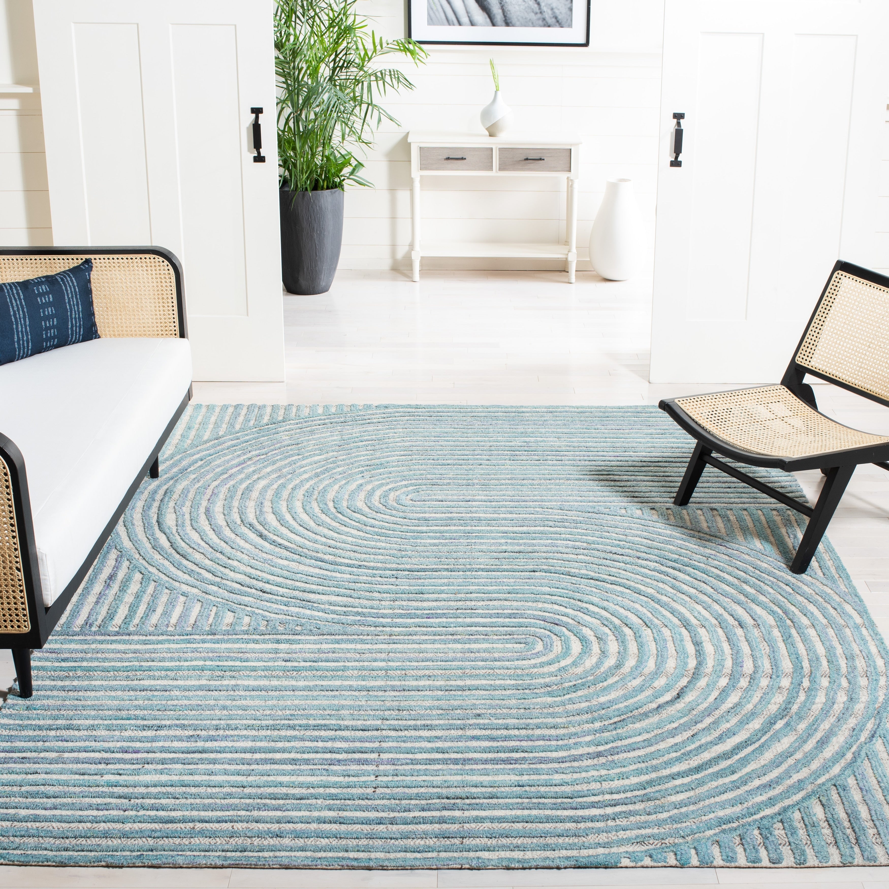 Tapis abstrait en laine fait main SAFAVIEH Southampton Asha