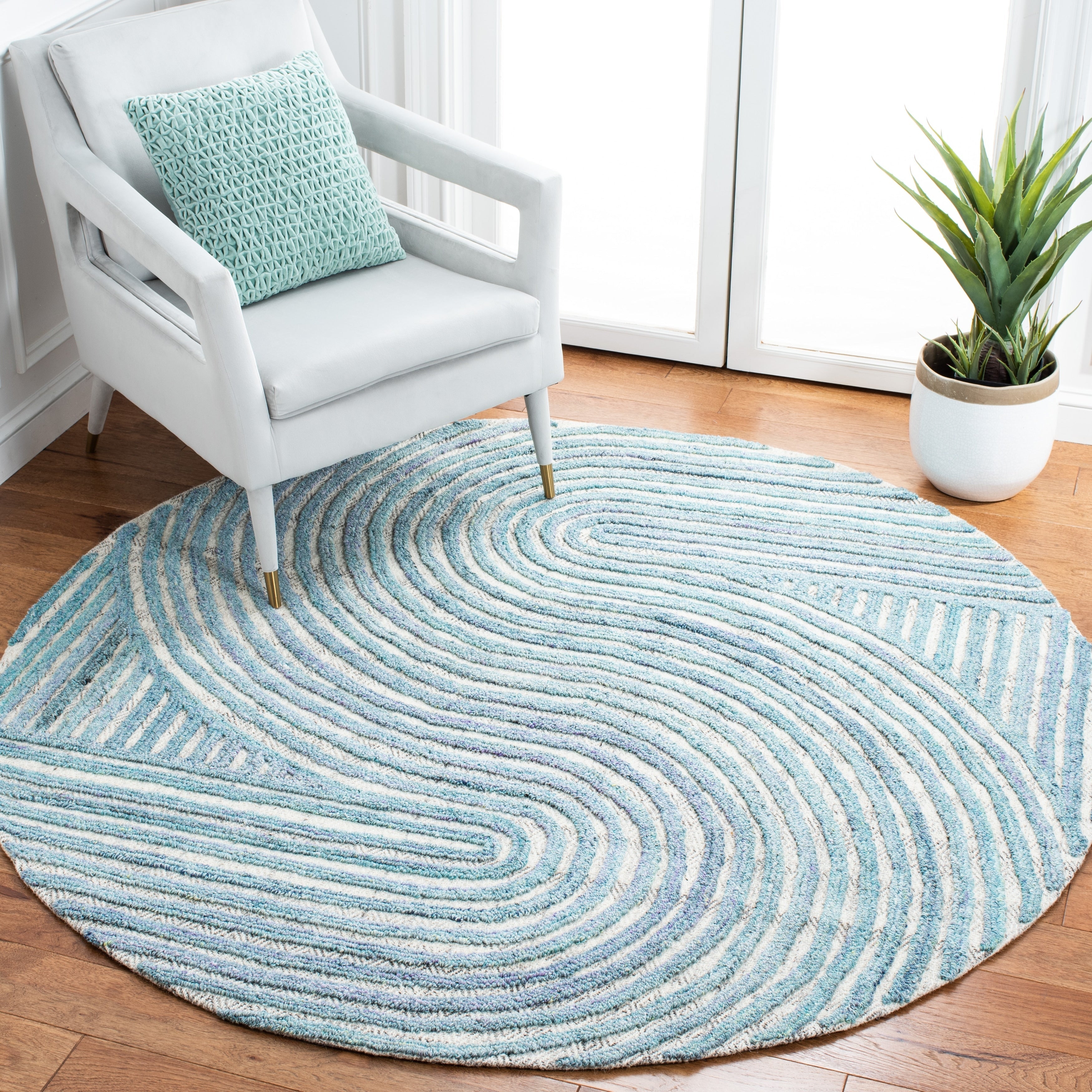 Tapis abstrait en laine fait main SAFAVIEH Southampton Asha