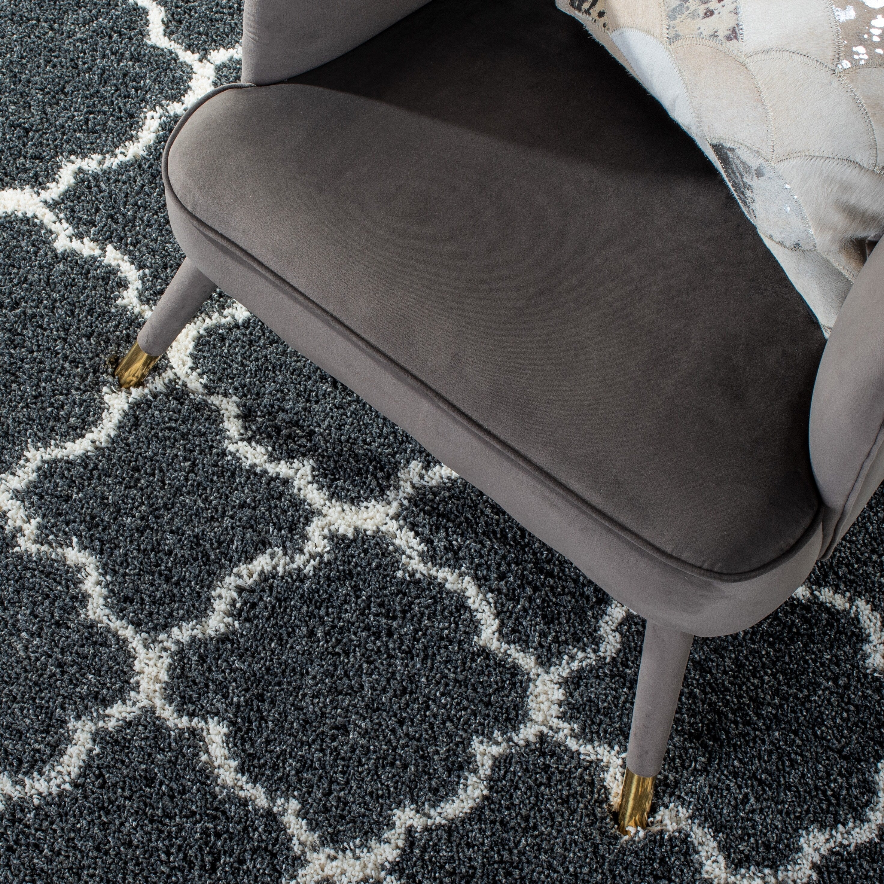 Tapis SAFAVIEH Hudson Shag Jeryl Glam Trellis 2 pouces