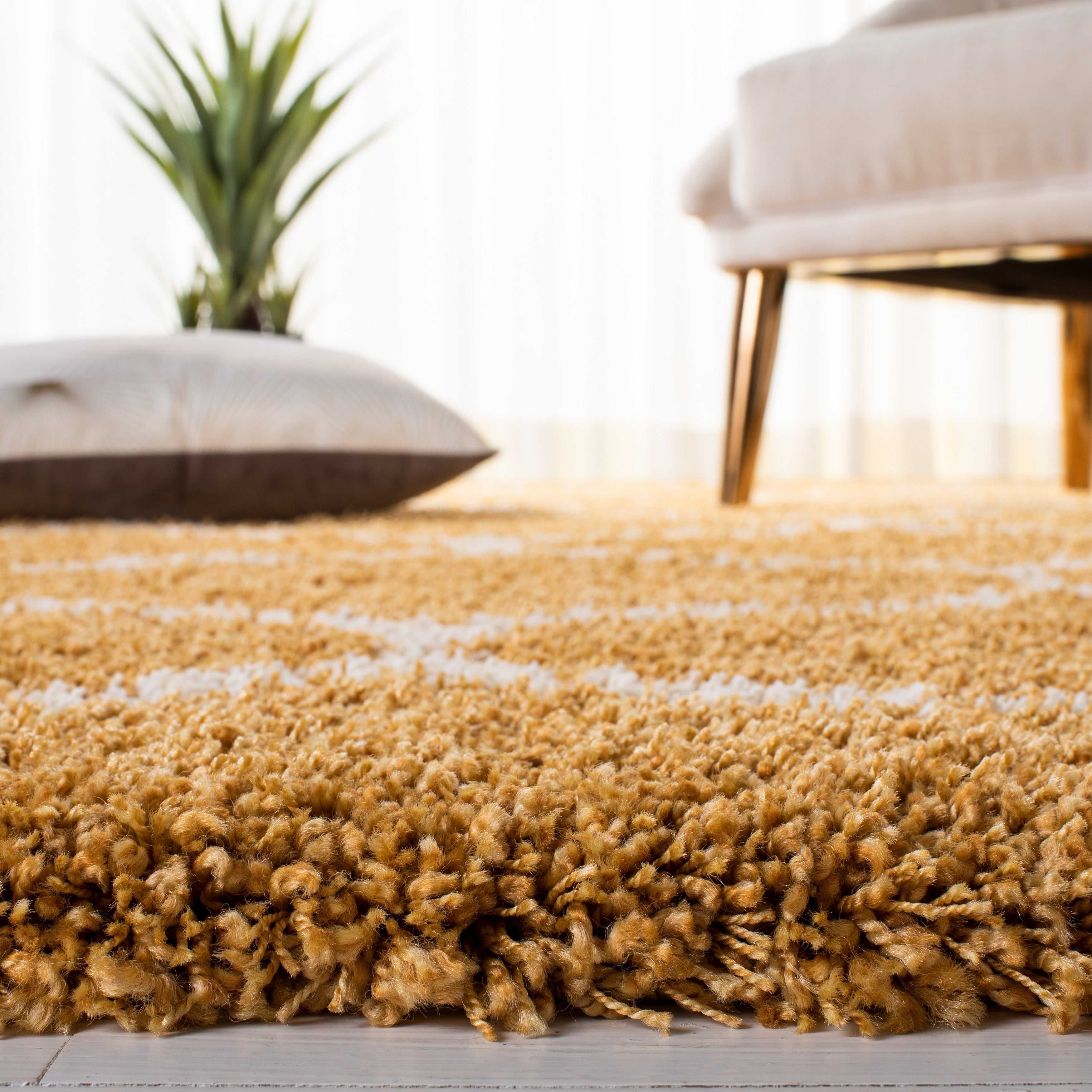 Tapis SAFAVIEH Hudson Shag Pushpa Trellis de 2 pouces d'épaisseur