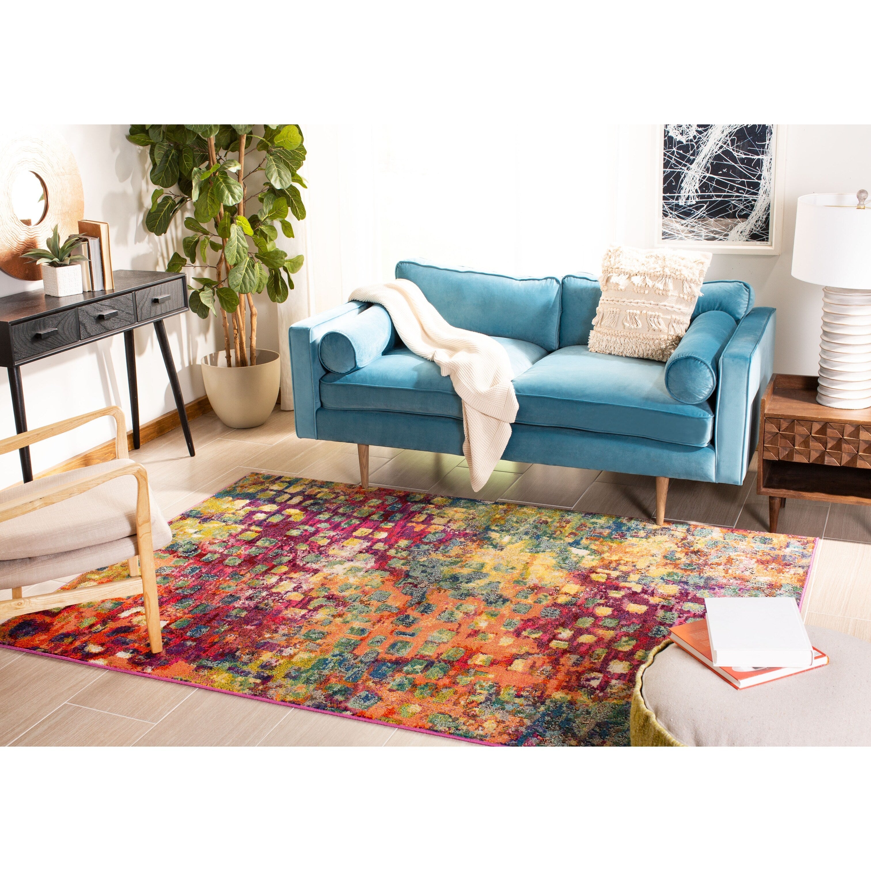 Tapis aquarelle abstrait moderne SAFAVIEH Madison Cherie