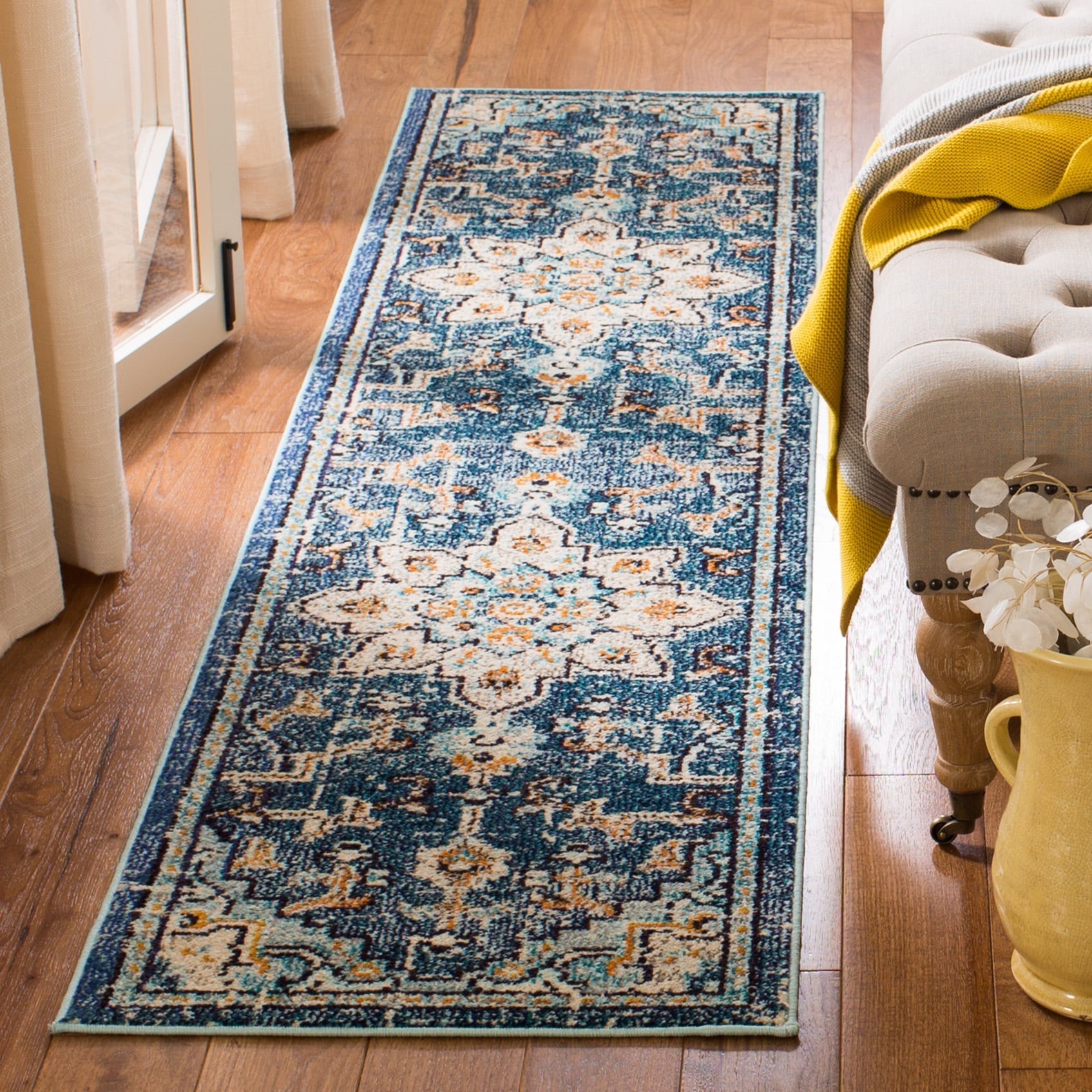 SAFAVIEH Tapis Madison Katelijne Boho médaillon vieilli