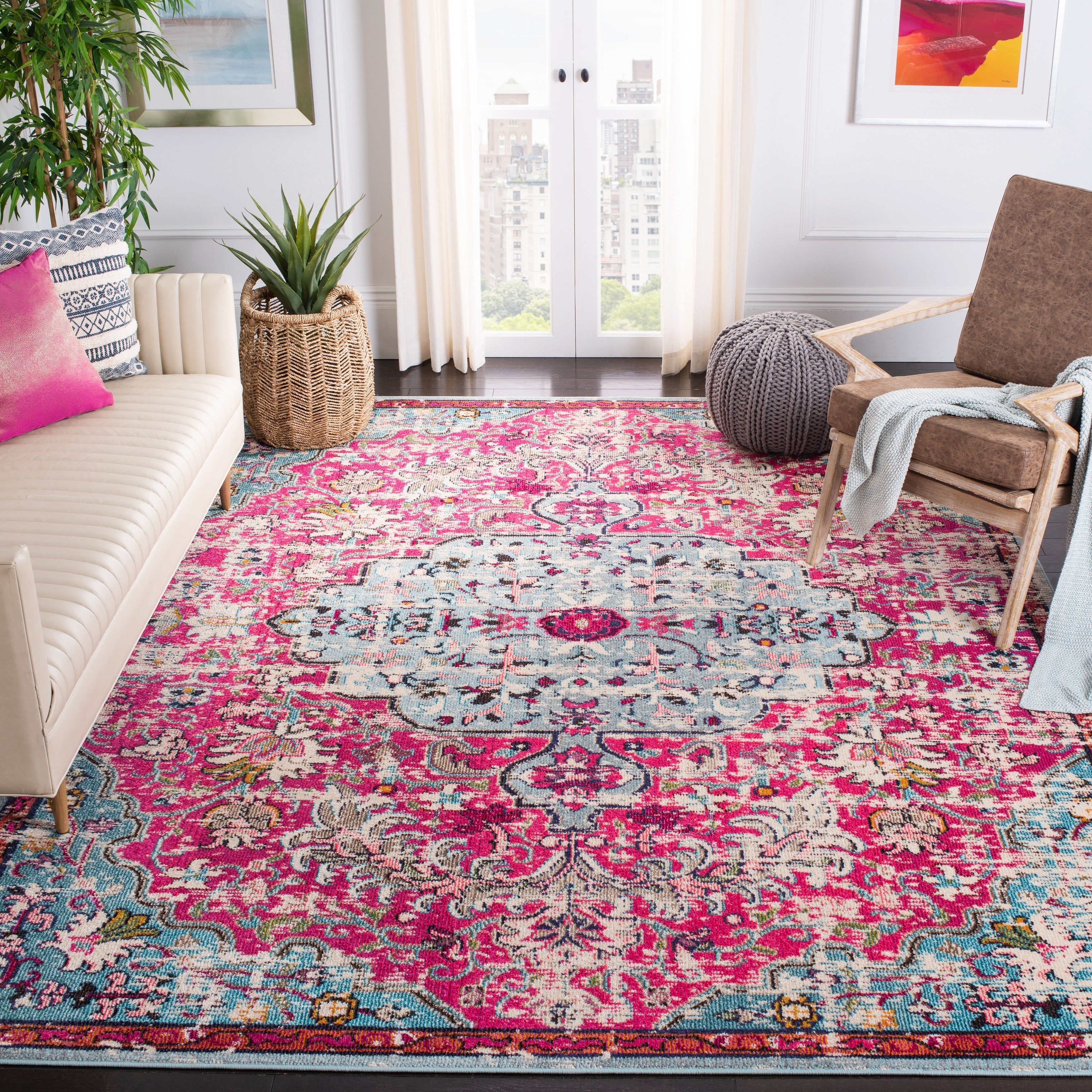 Tapis vieilli SAFAVIEH Madison Libusa Boho Medallion