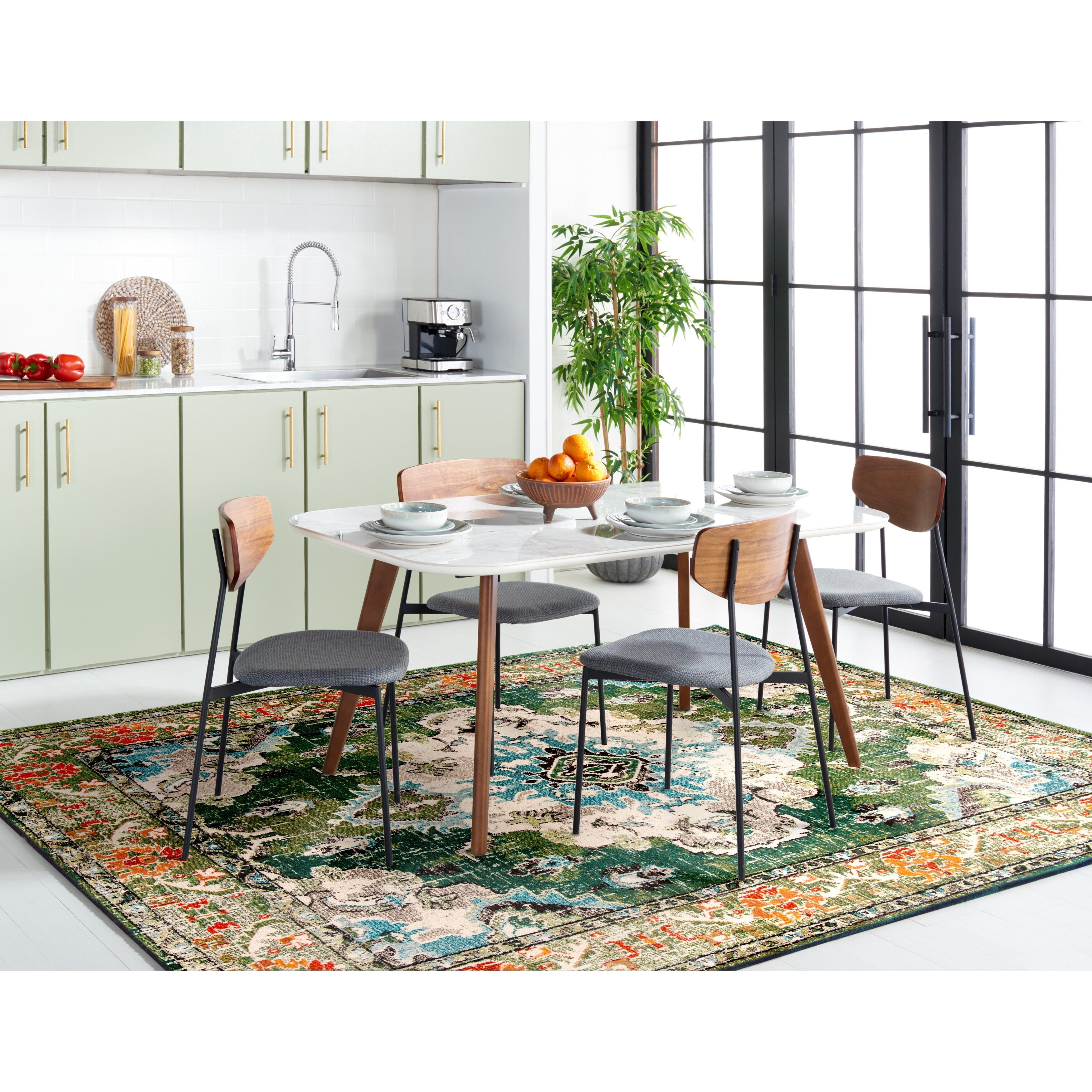 Tapis décoratif style médaillon bohème Monaco Oceane de SAFAVIEH