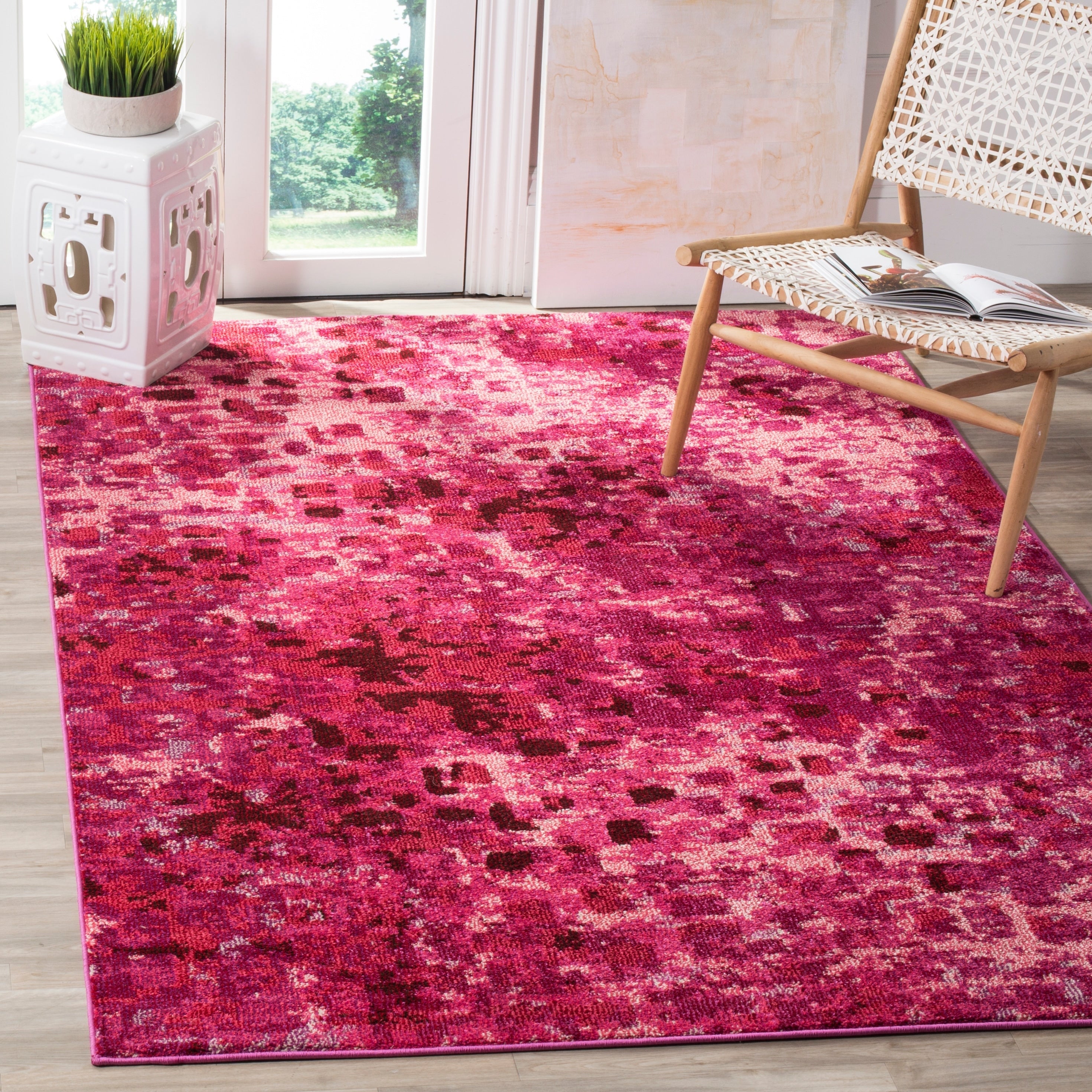 Tapis SAFAVIEH Monaco Panna Boho abstrait moderne aquarelle