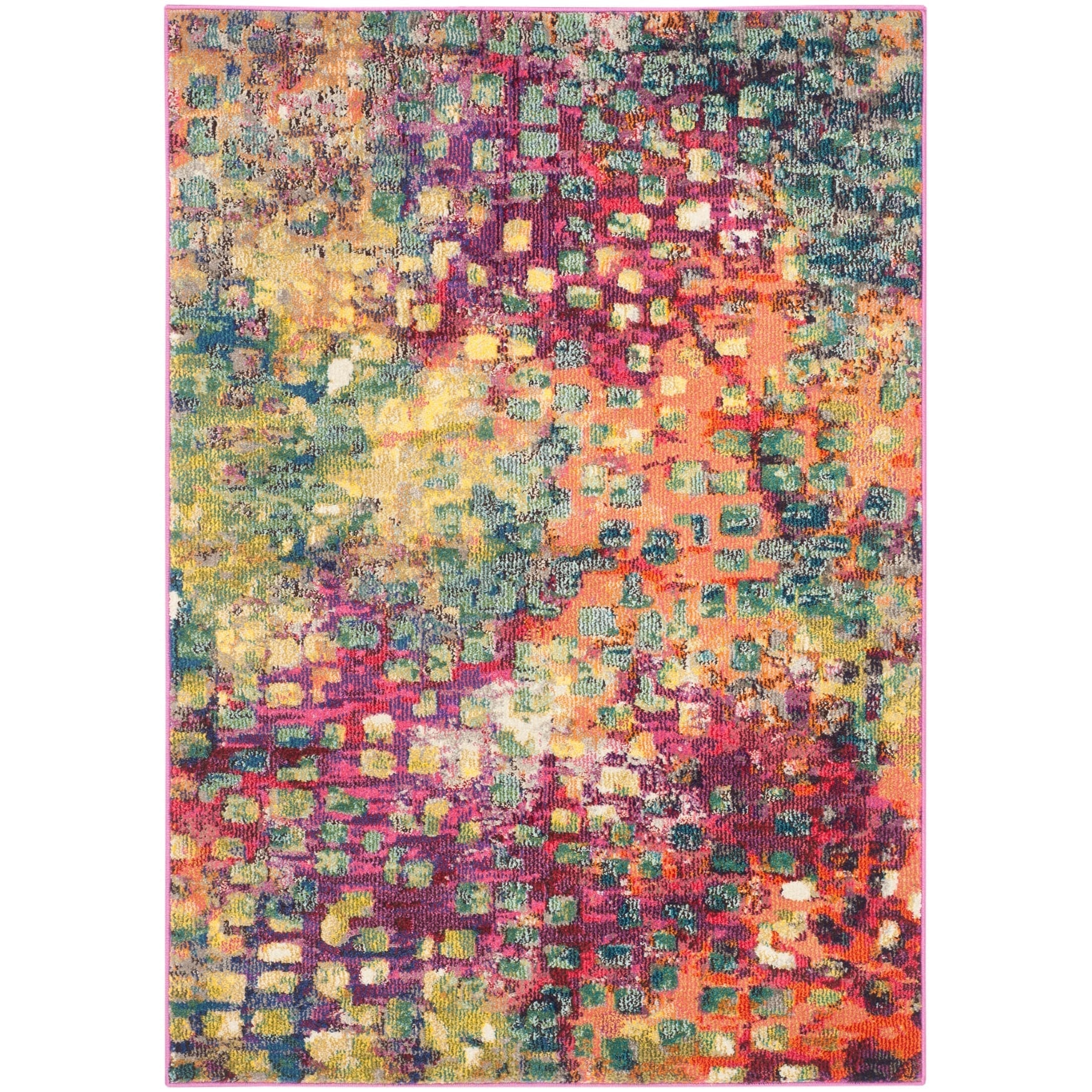 Tapis SAFAVIEH Monaco Panna Boho abstrait moderne aquarelle