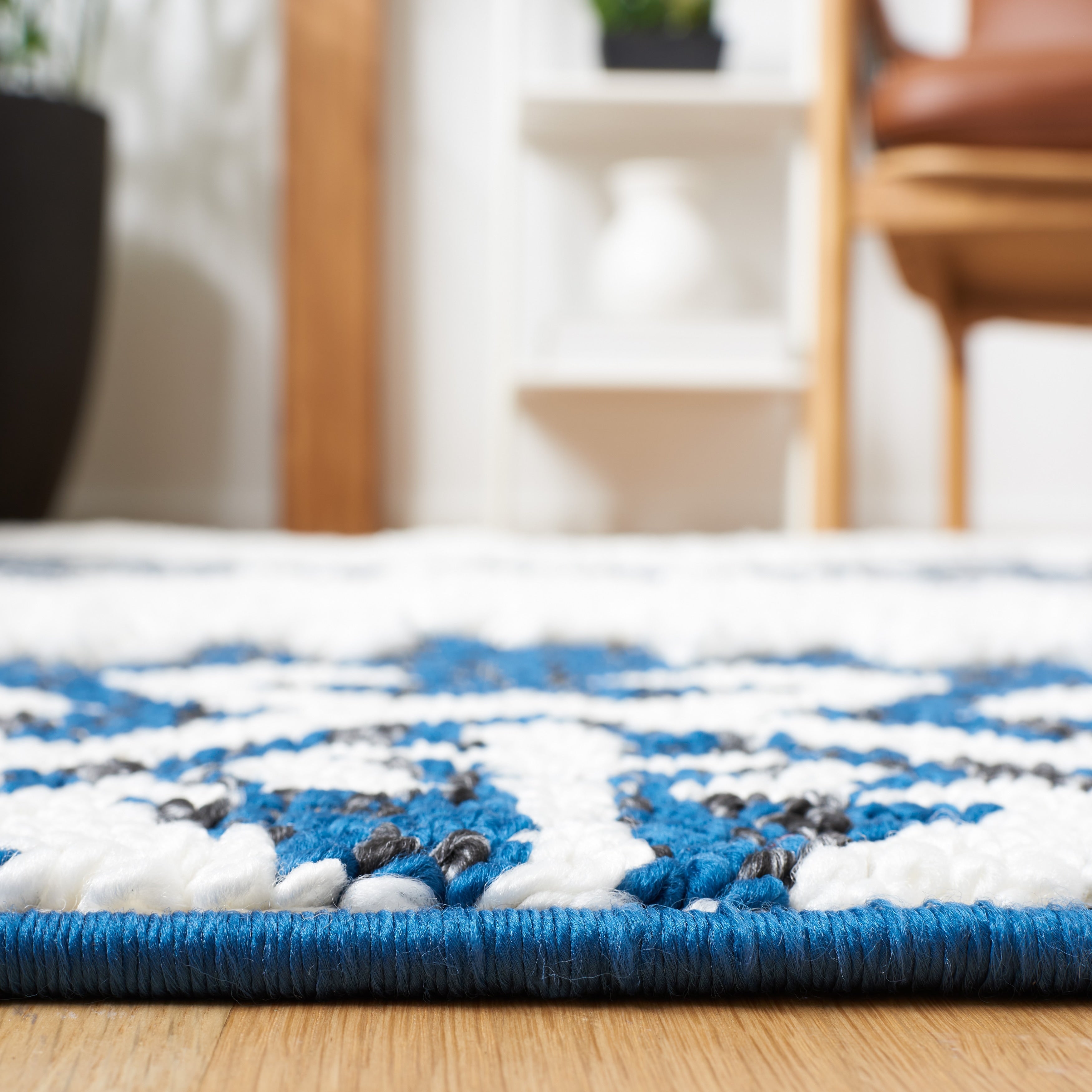 SAFAVIEH Tapis à poils longs marocains à pampilles Berneice Boho Tribal 2 pouces d'épaisseur