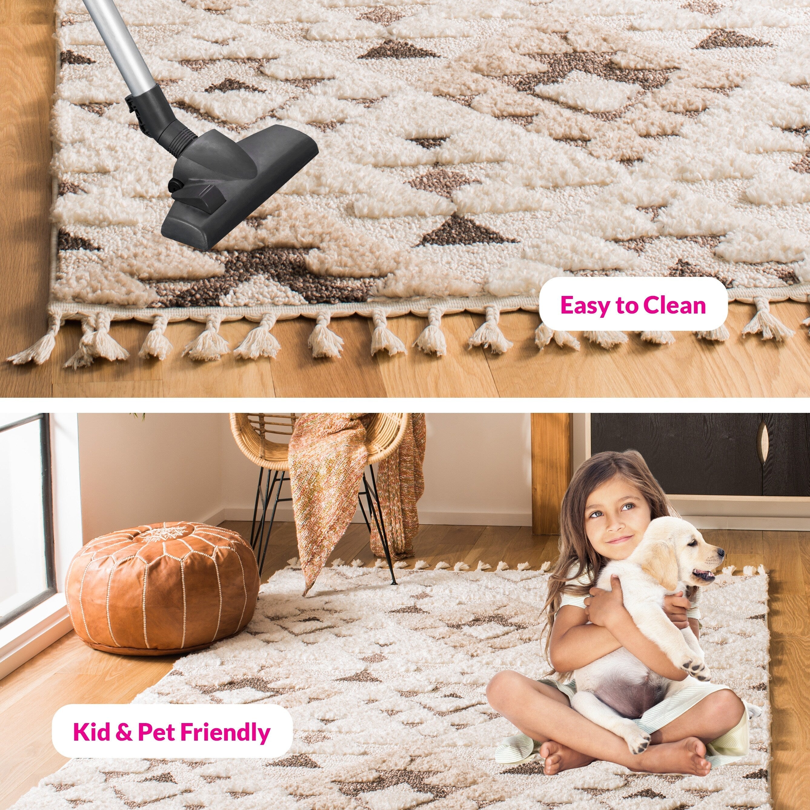 Tapis marocain à poils longs SAFAVIEH Delores, 5 cm d'épaisseur