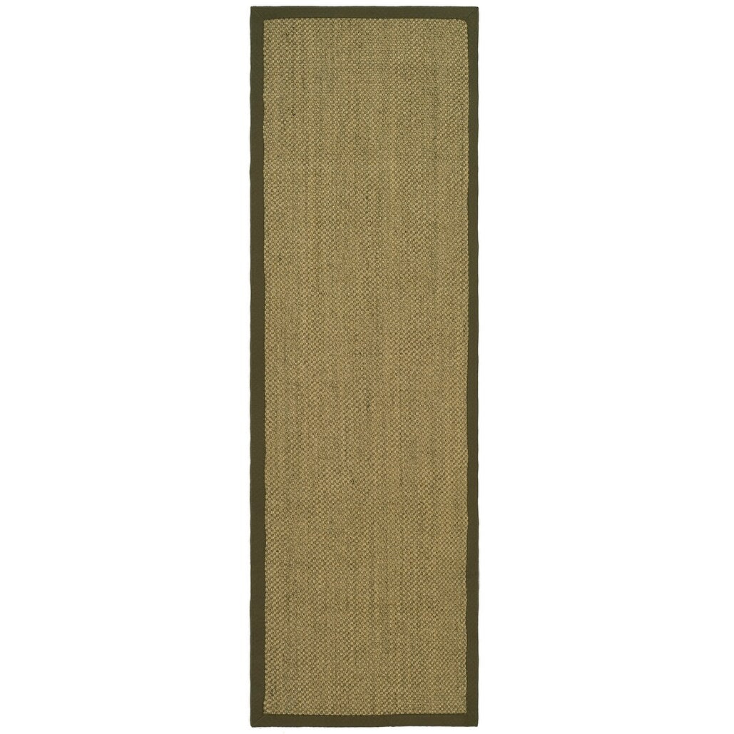 Tapis à bordure en sisal Elmyra en fibre naturelle SAFAVIEH