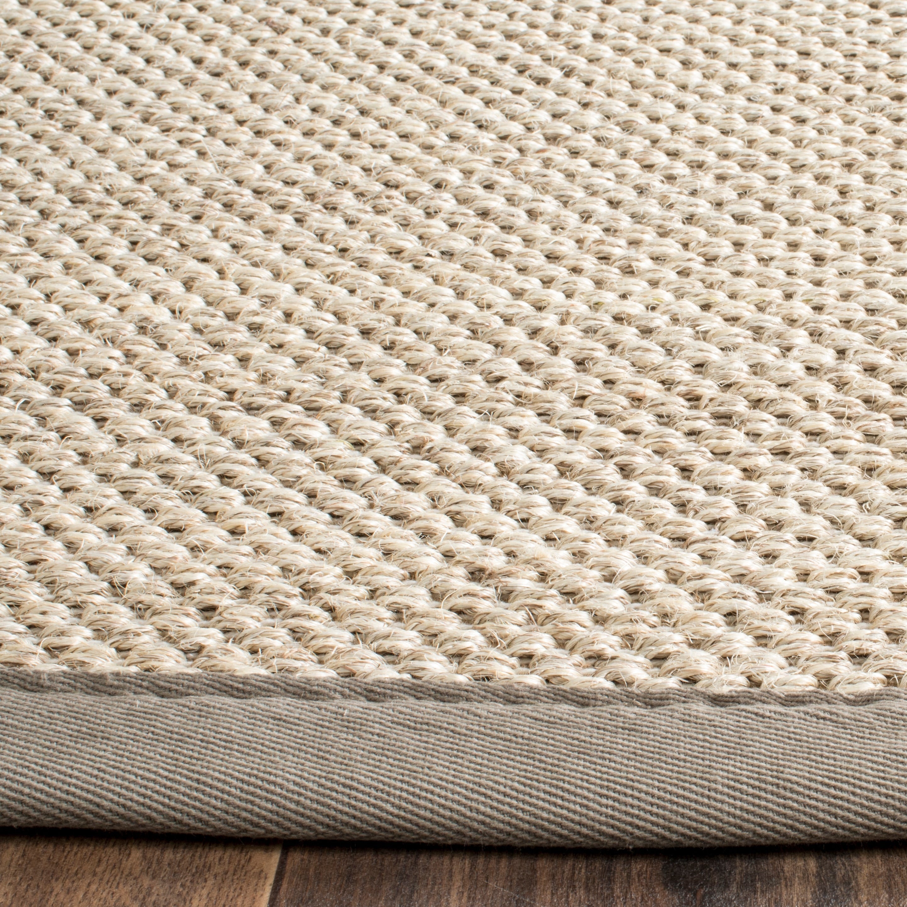 Tapis en sisal à bordure décontractée Lorine en fibre naturelle SAFAVIEH