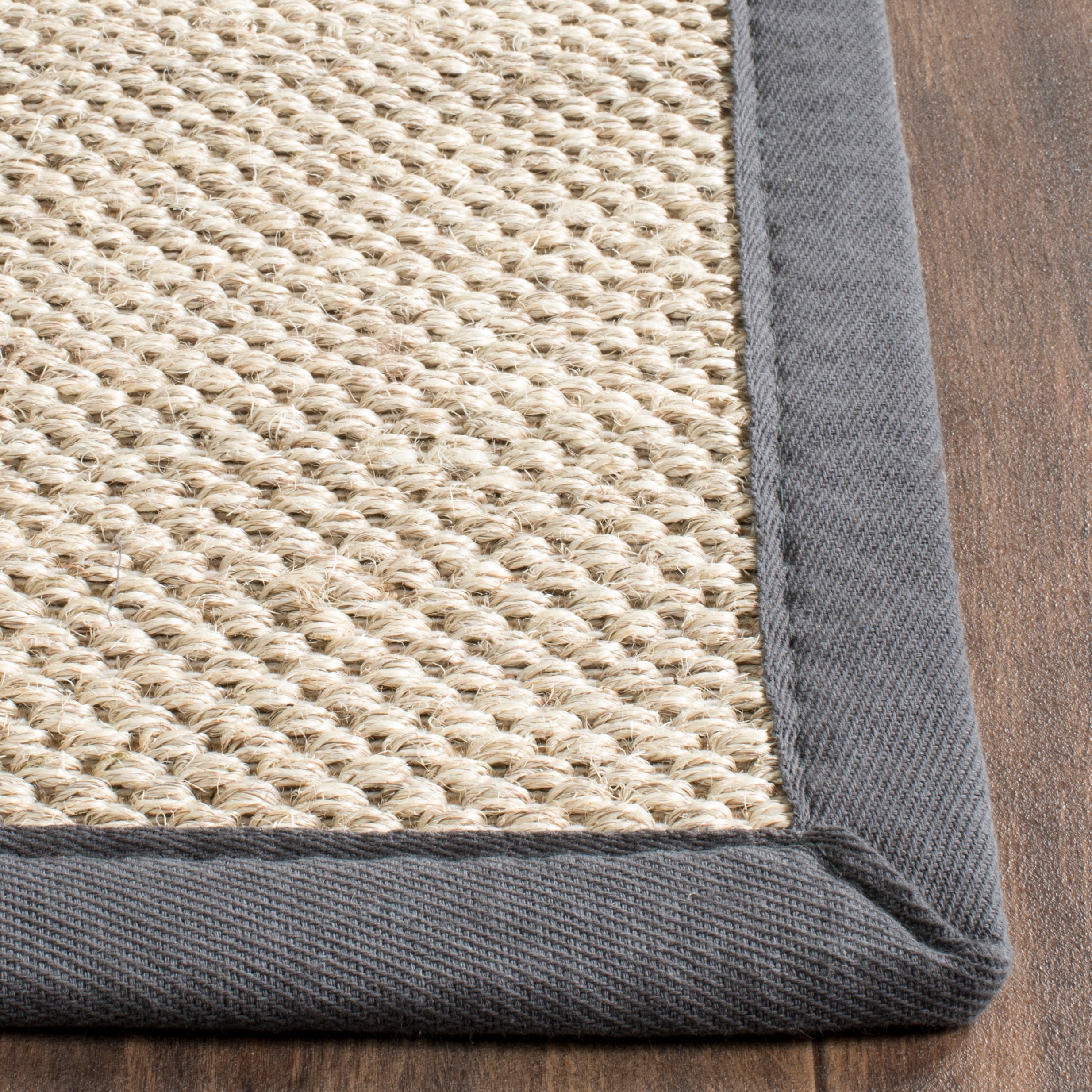 Tapis en sisal à bordure décontractée Lorine en fibre naturelle SAFAVIEH