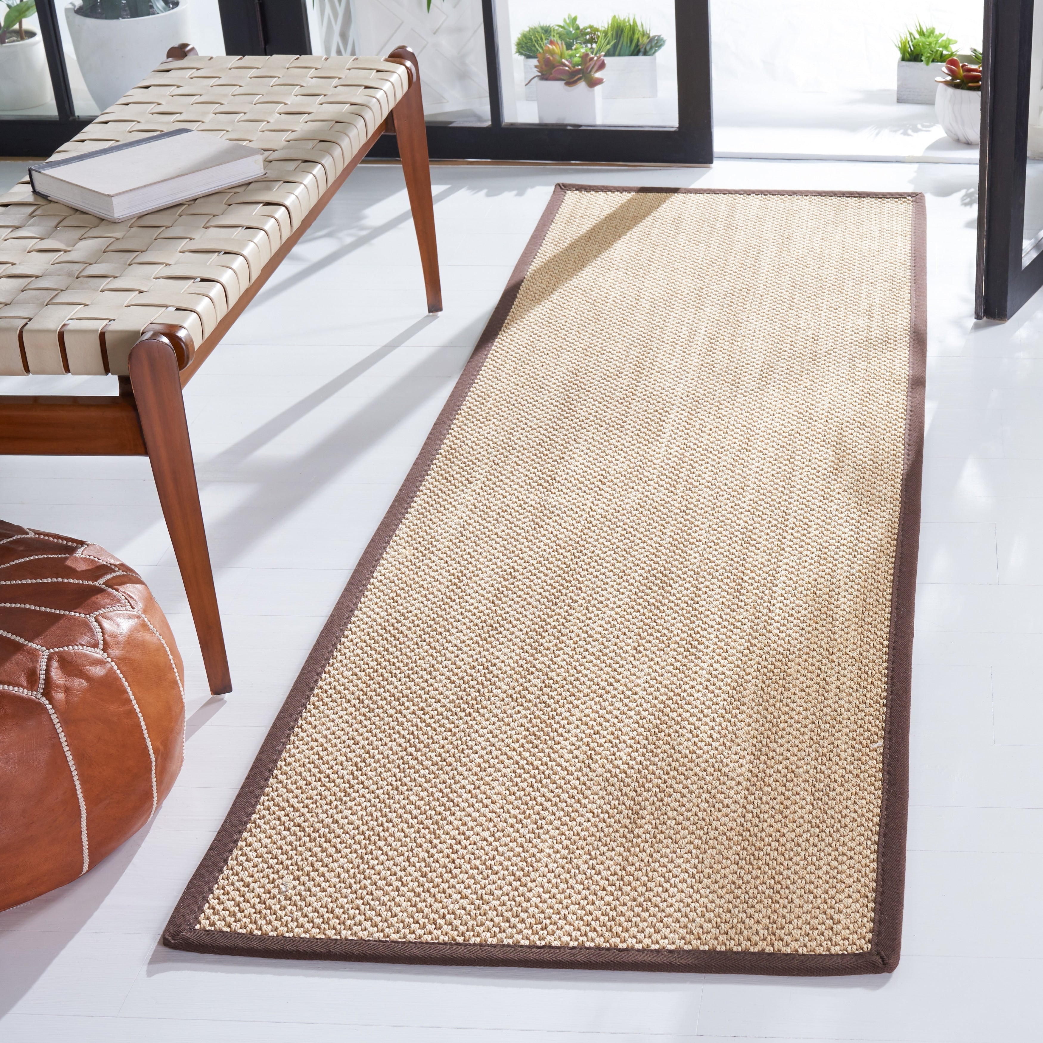 Tapis en sisal à bordure décontractée Venus en fibre naturelle SAFAVIEH