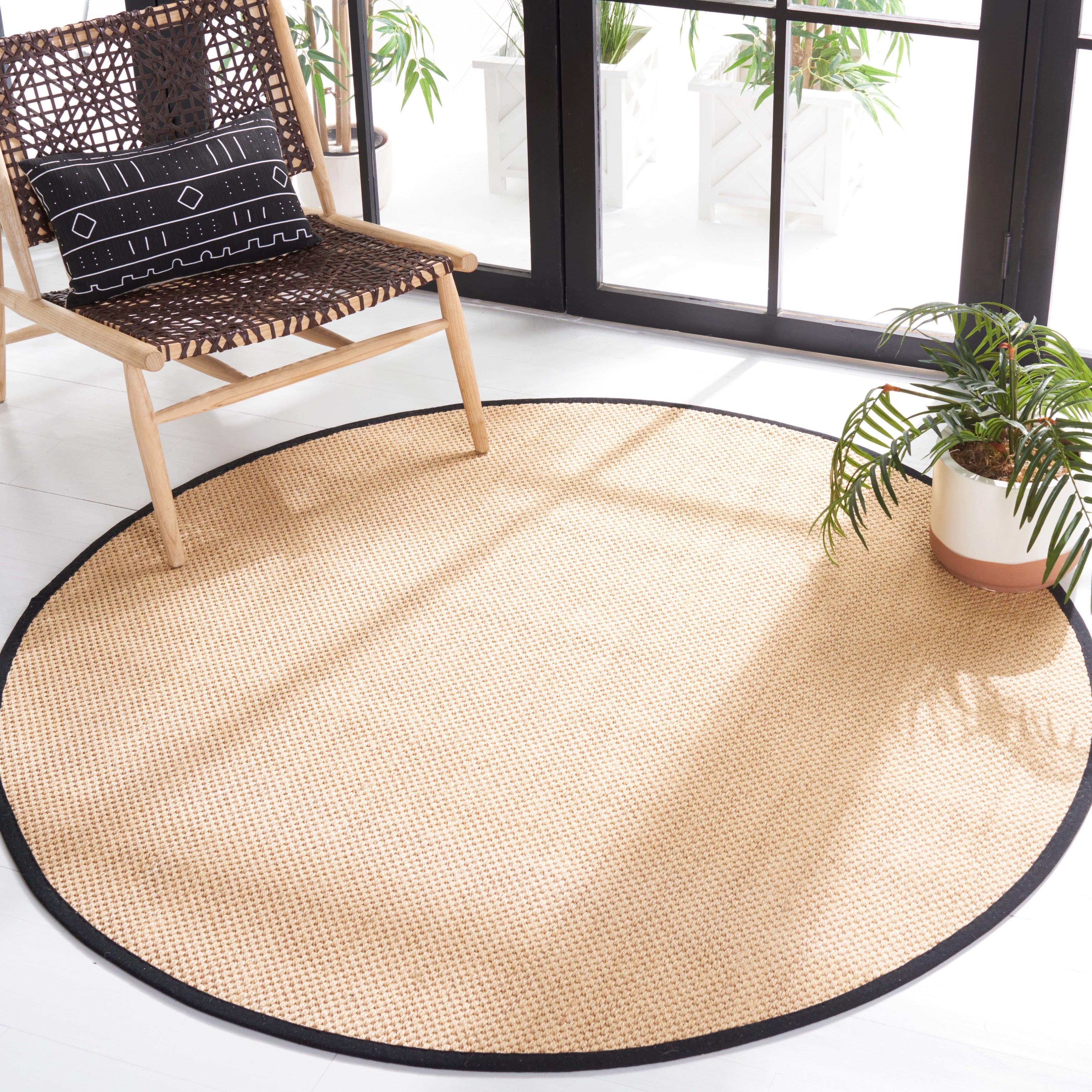 Tapis en sisal à bordure décontractée Venus en fibre naturelle SAFAVIEH