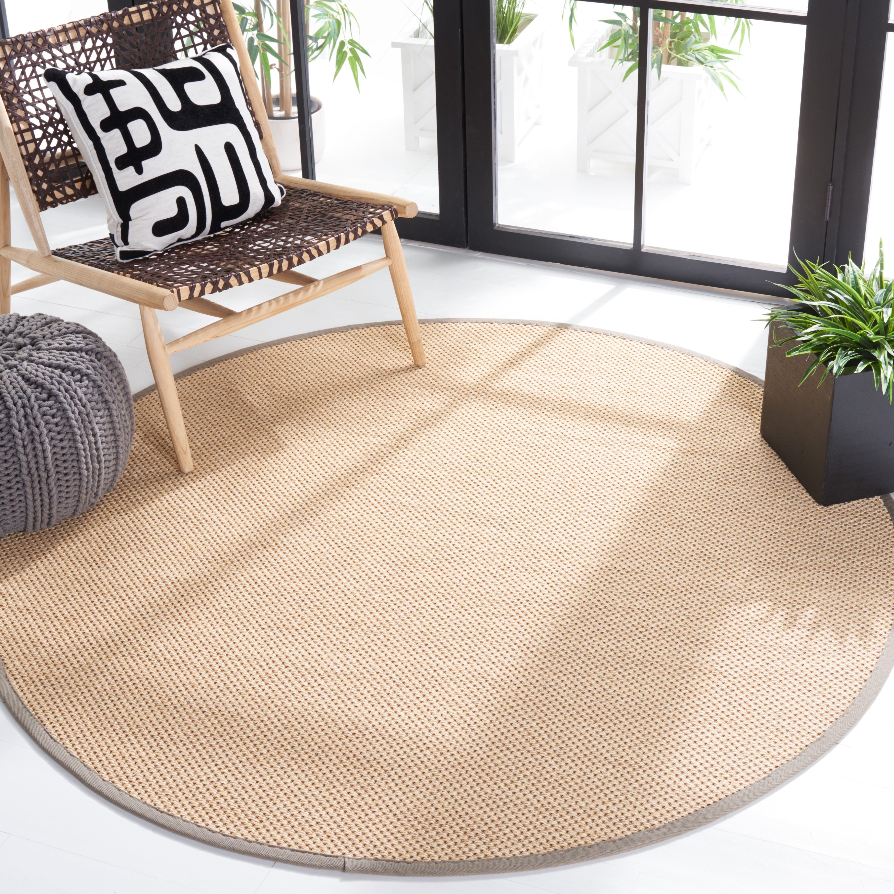 Tapis en sisal à bordure décontractée Venus en fibre naturelle SAFAVIEH