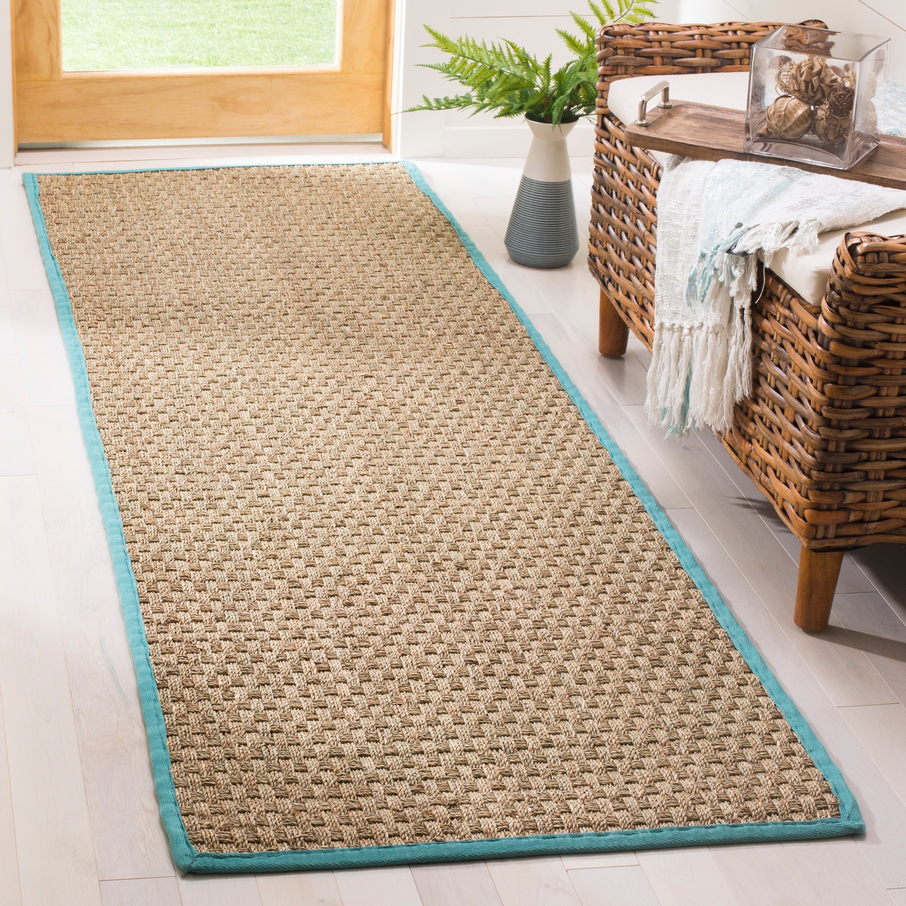 Tapis en jonc de mer tissé en fibre naturelle Zymryd SAFAVIEH