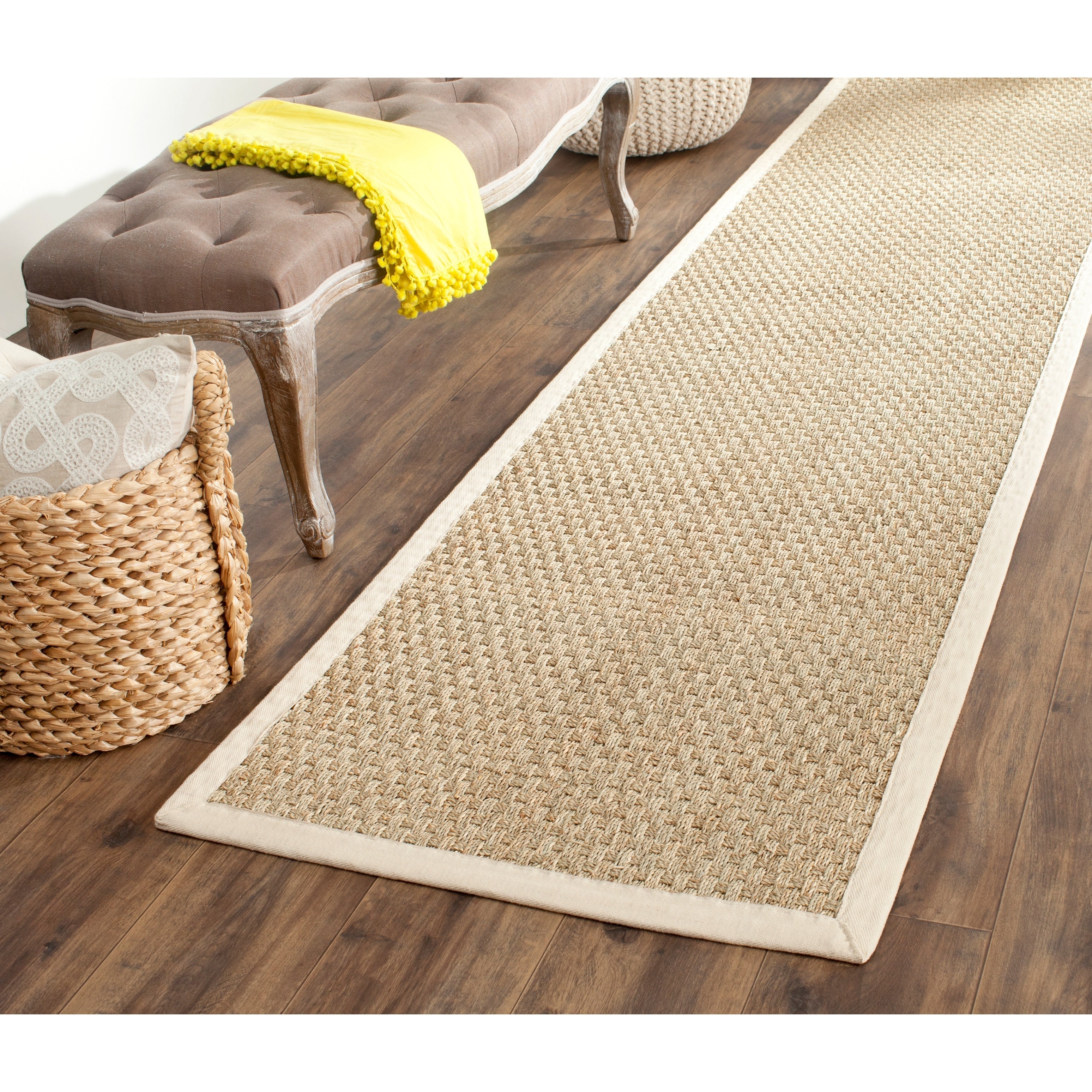 Tapis en jonc de mer tissé en fibre naturelle Zymryd SAFAVIEH