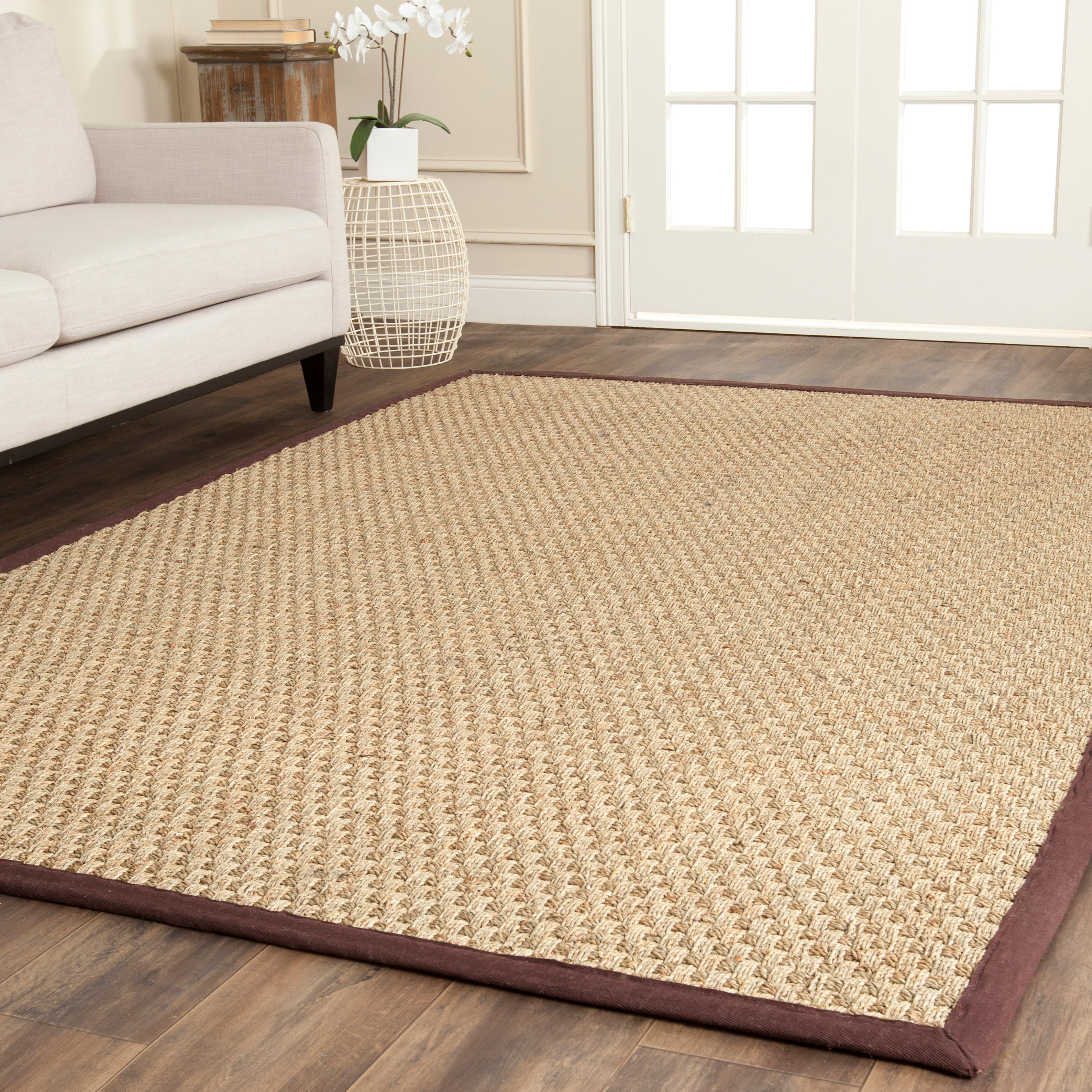 Tapis en jonc de mer tissé en fibre naturelle Zymryd SAFAVIEH