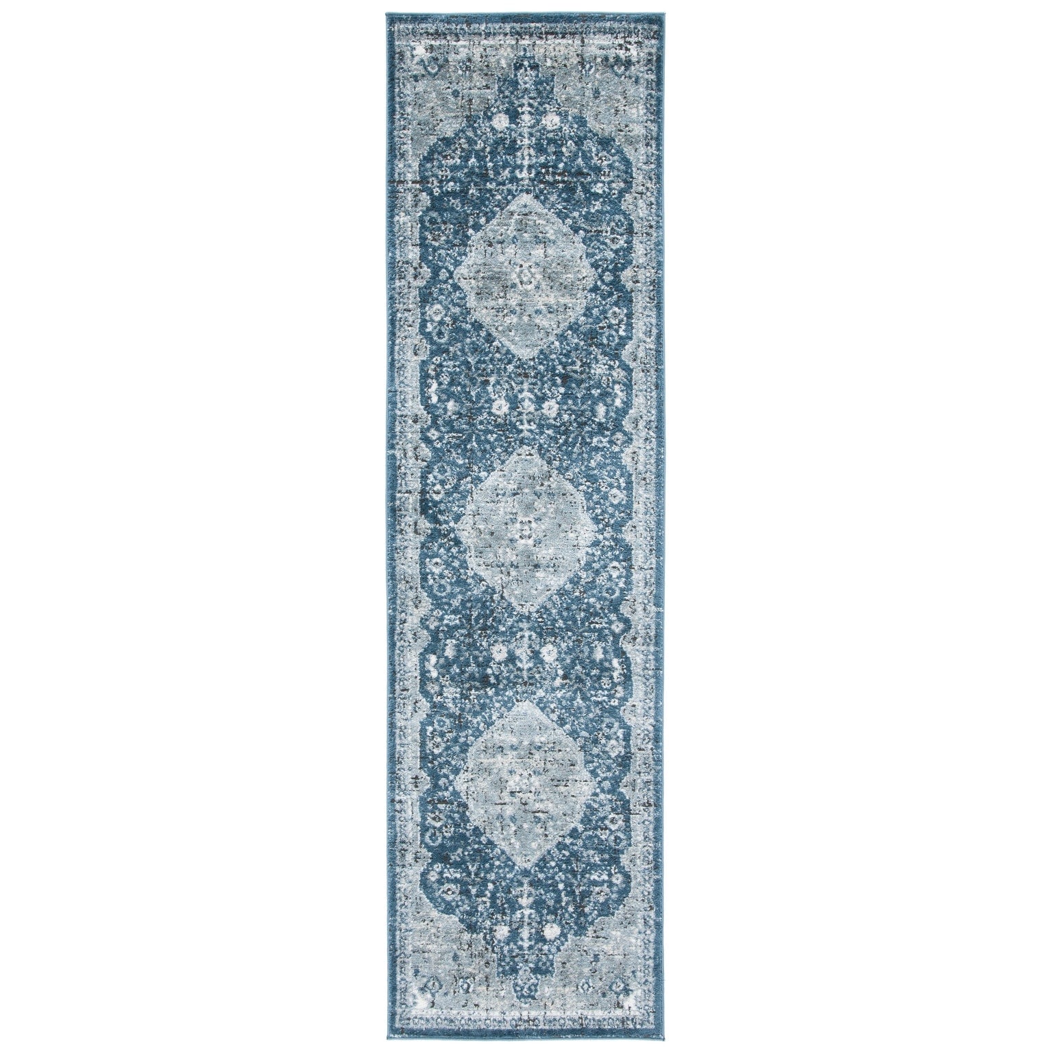 Tapis oriental traditionnel SAFAVIEH Oregon Hildegarde bleu marine/ivoire