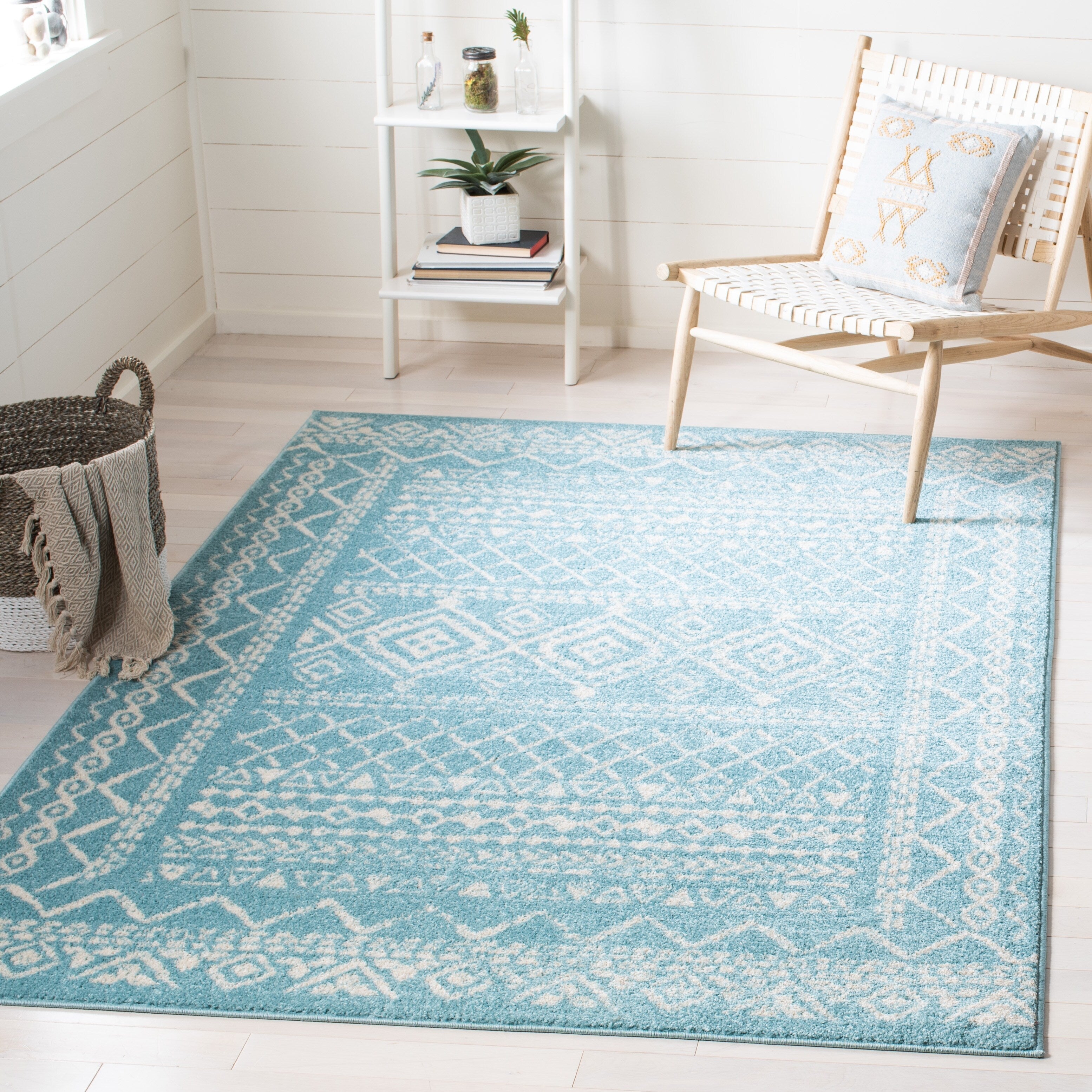 Tapis rustique marocain bohème tribal vieilli SAFAVIEH Tulum Hinnertje