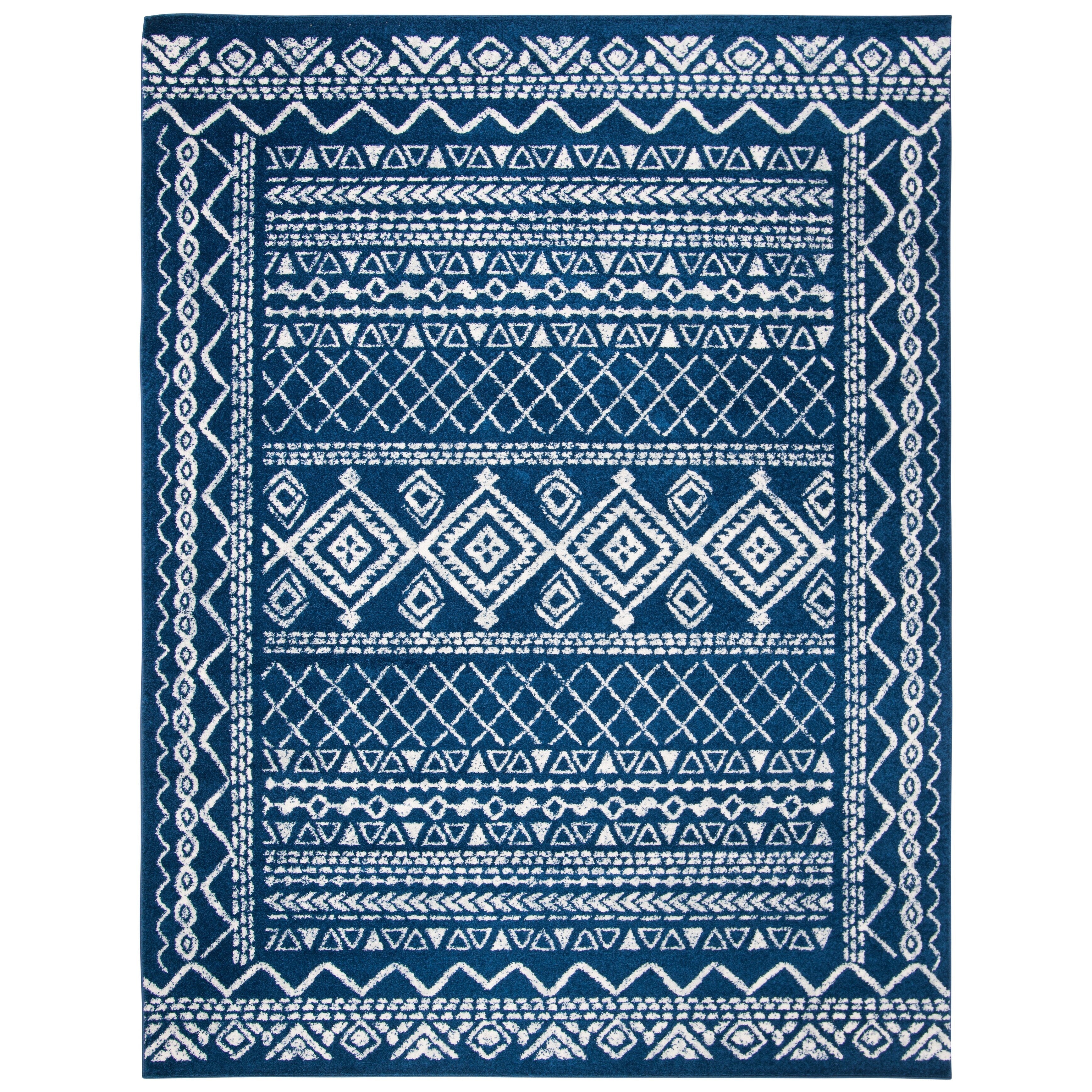 Tapis rustique marocain bohème tribal vieilli SAFAVIEH Tulum Hinnertje
