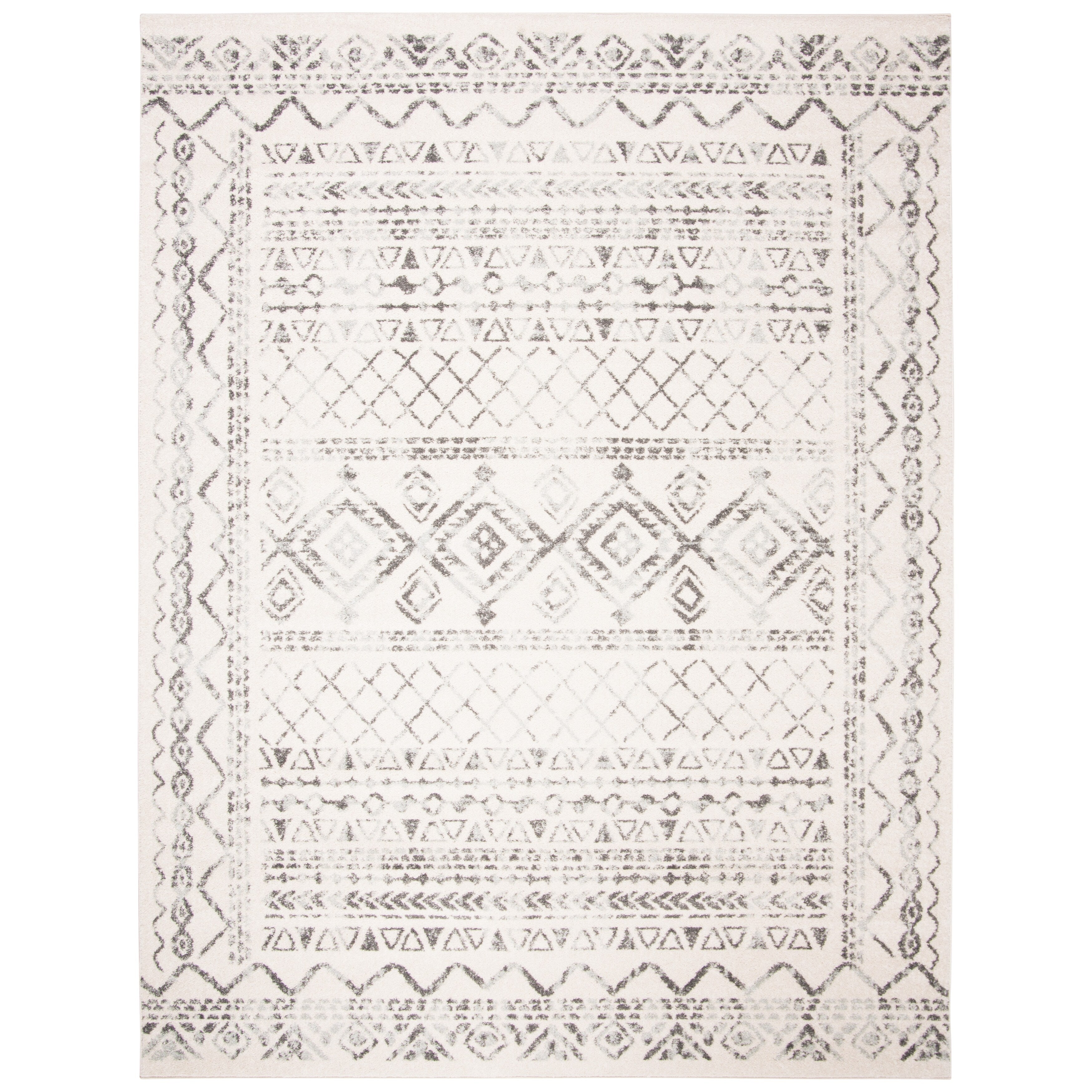 Tapis rustique marocain bohème tribal vieilli SAFAVIEH Tulum Hinnertje